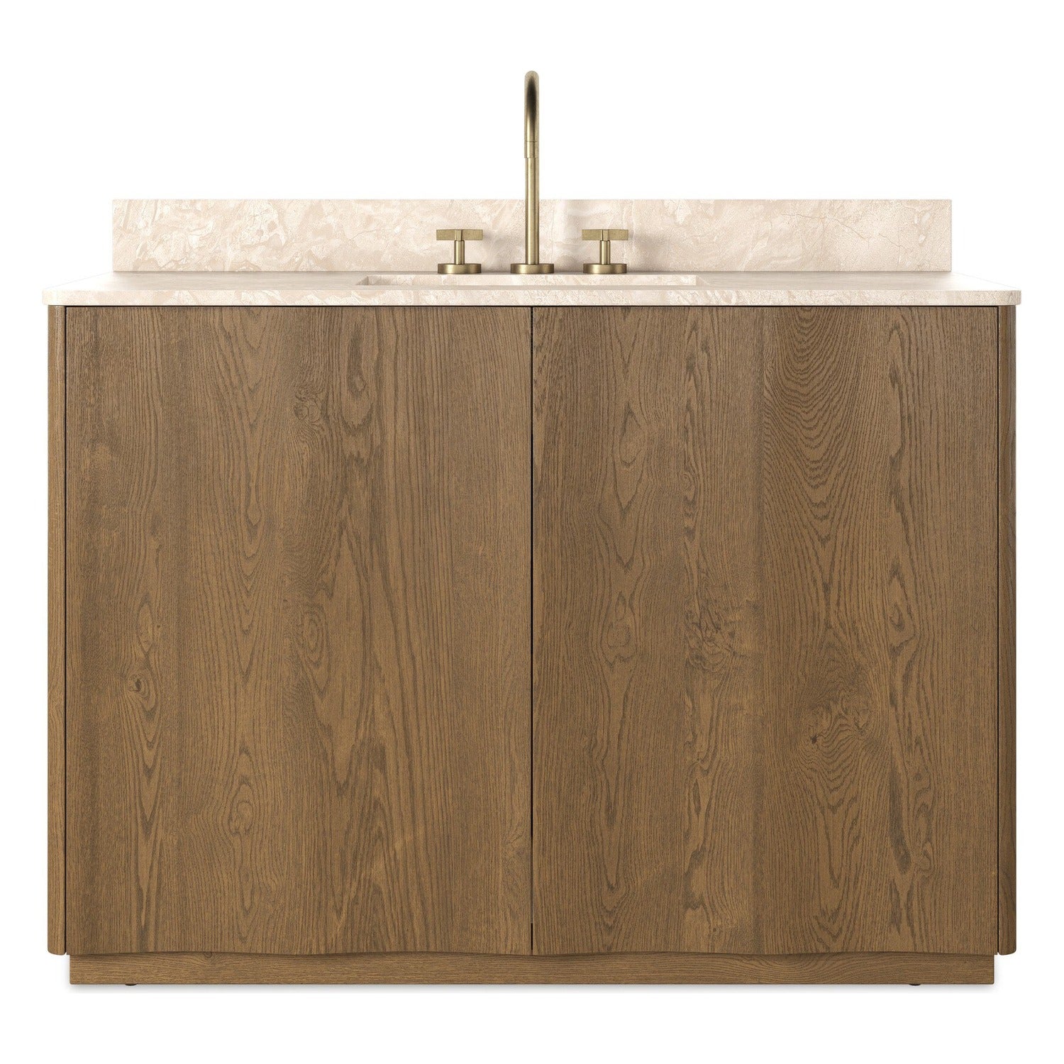 Four Hands Brookhurst Satin Drifted Oak Single Wide Vanity