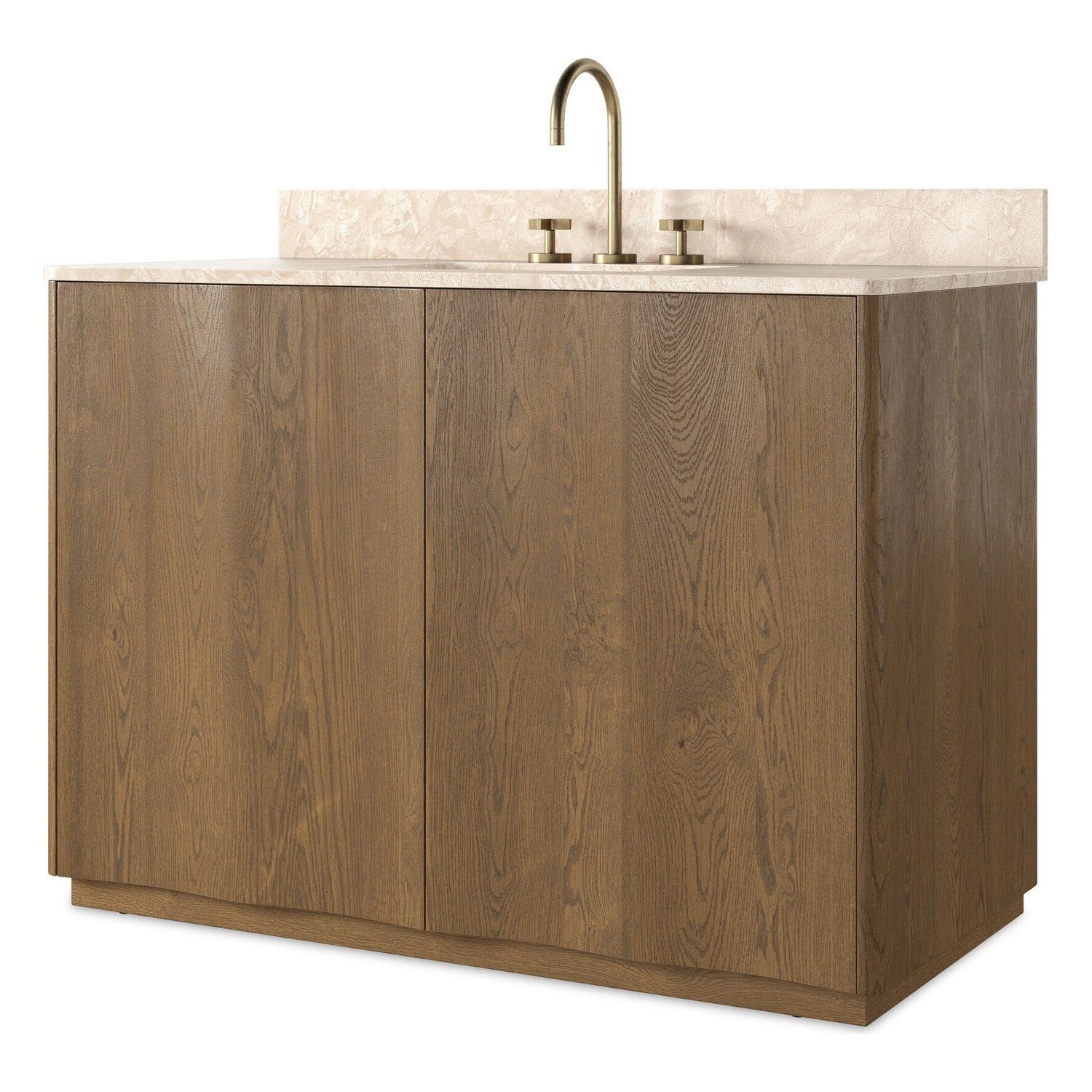 Four Hands Brookhurst Satin Drifted Oak Single Wide Vanity