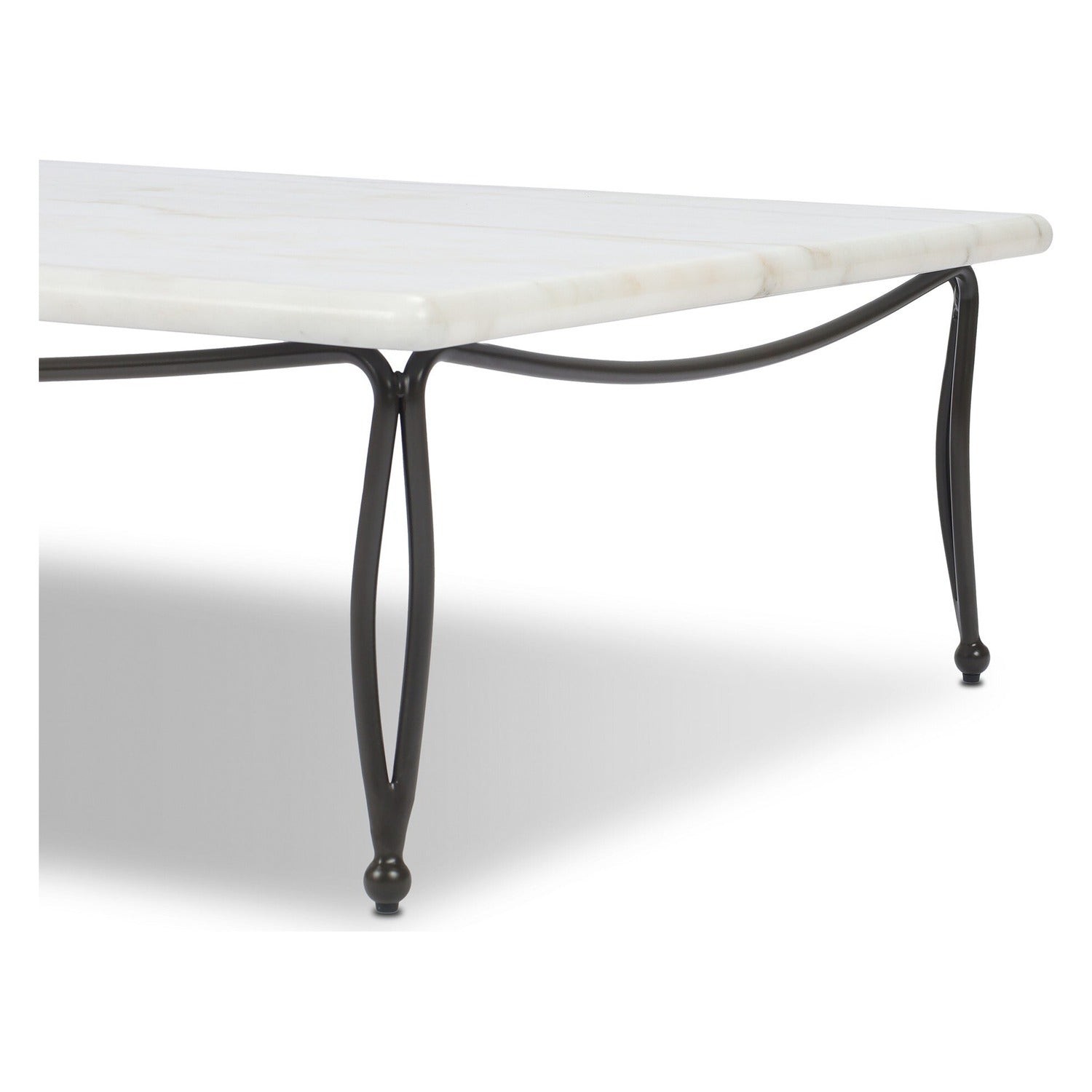 Four Hands Idalia White Marble Outdoor Coffee Table