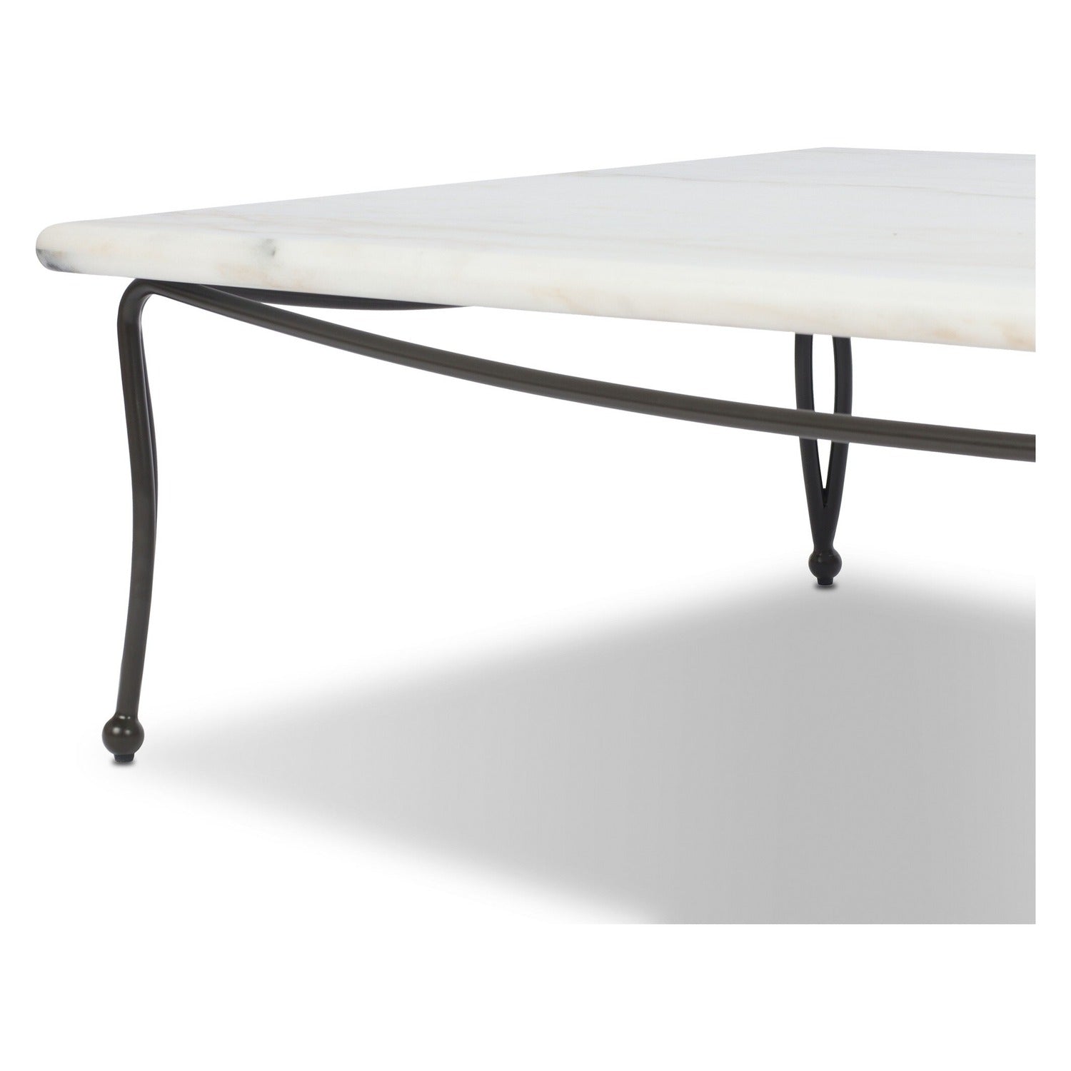 Four Hands Idalia White Marble Outdoor Coffee Table
