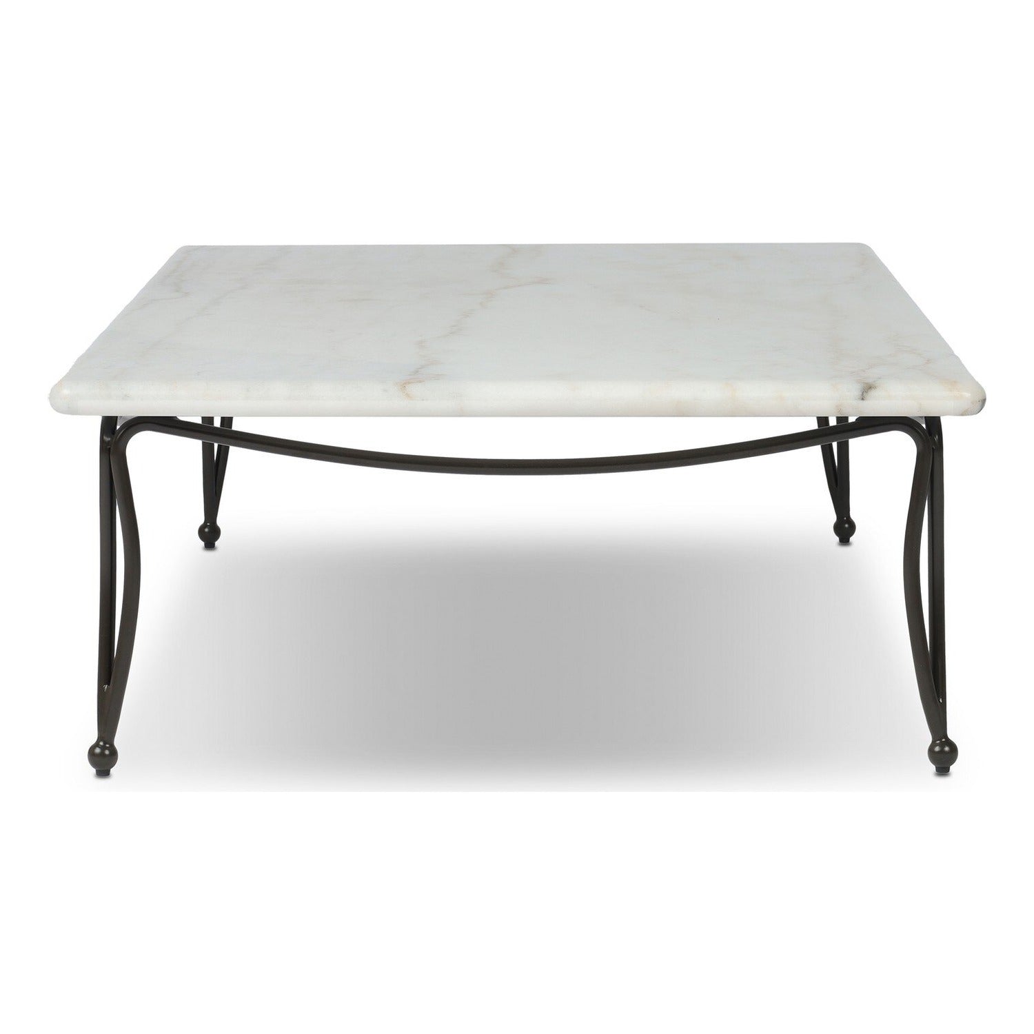 Four Hands Idalia White Marble Outdoor Coffee Table