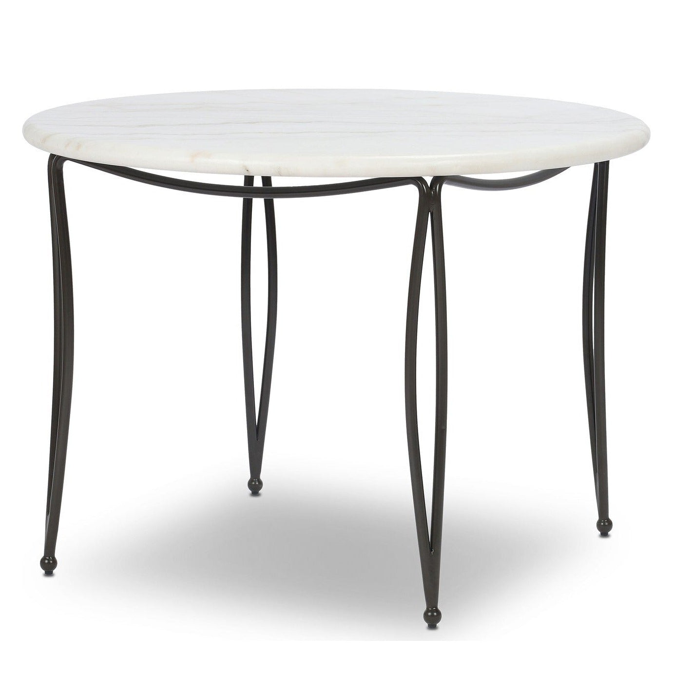 Four Hands Idalia White Marble 42in Outdoor Dining Table