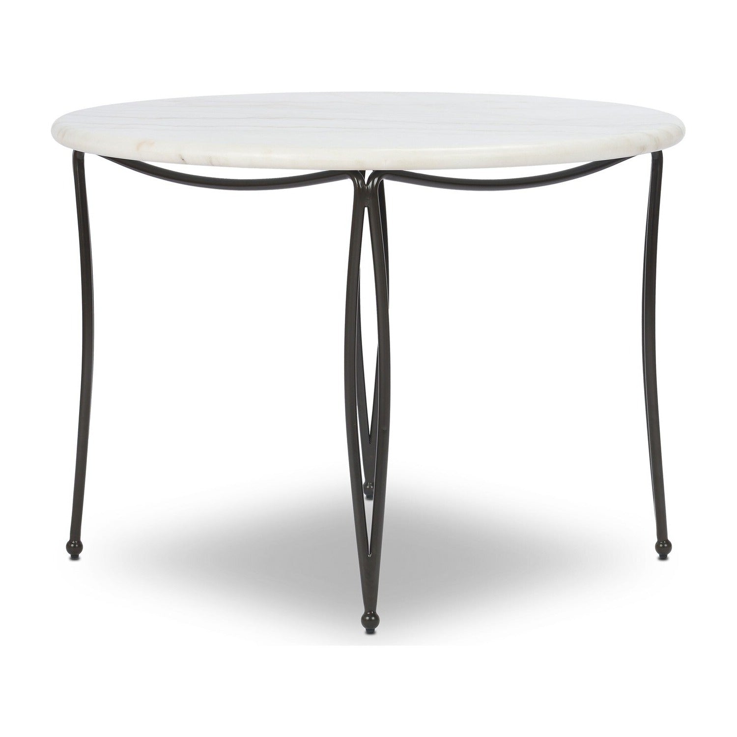 Four Hands Idalia White Marble 42in Outdoor Dining Table