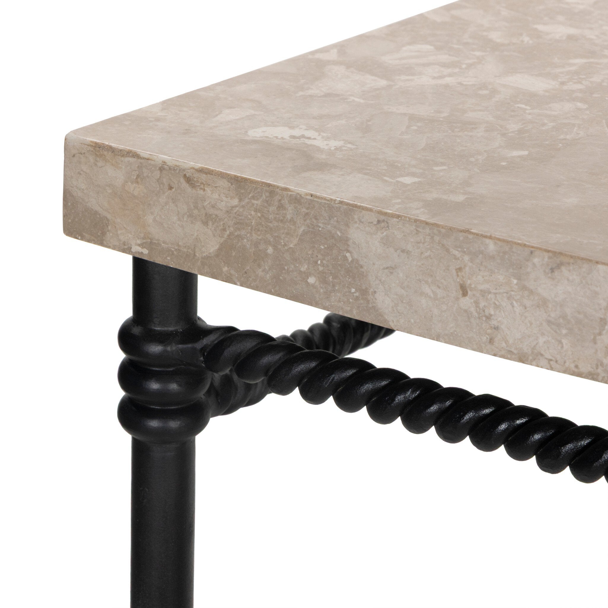 Four Hands Cassia Textured Dark Bronze Desk — Lunar Marble