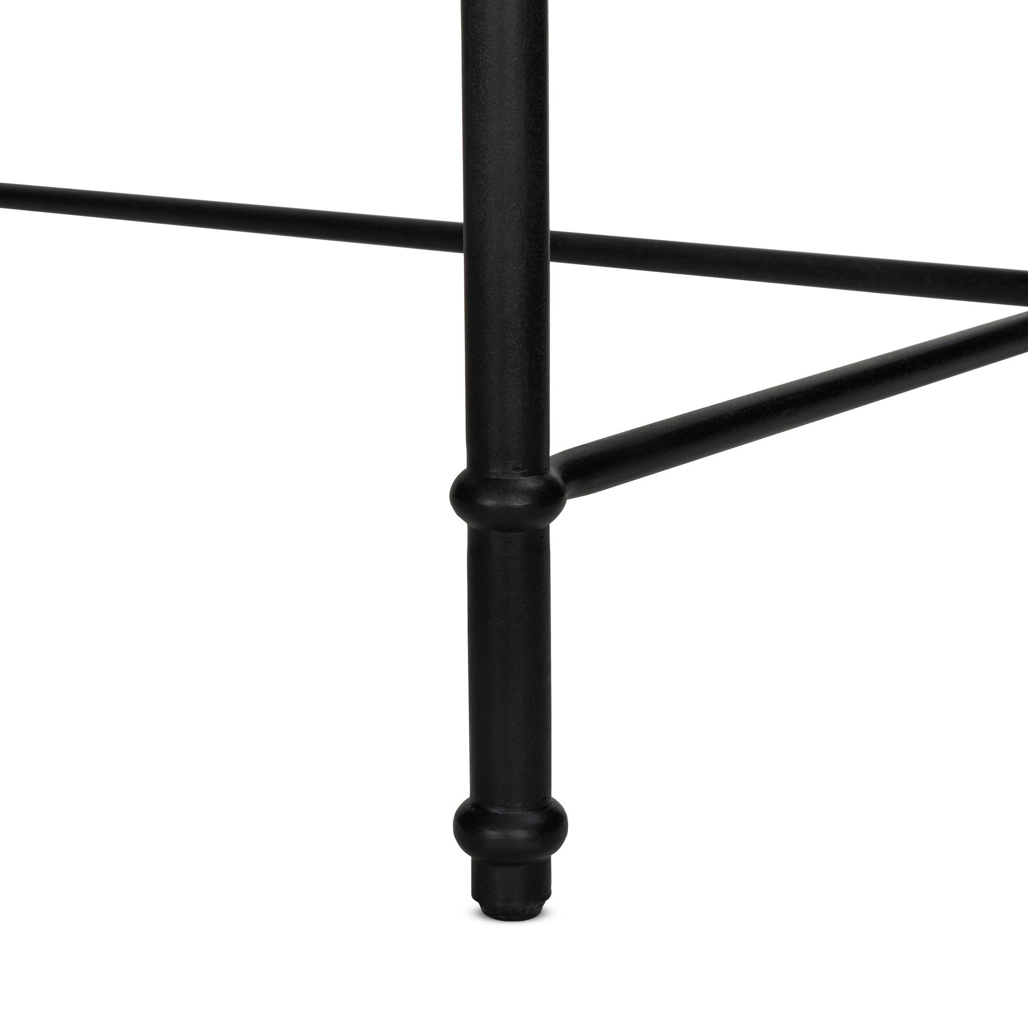Four Hands Cassia Textured Dark Bronze Desk — Solid Marble