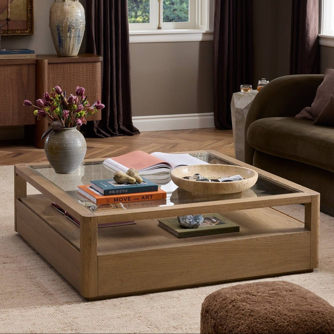Four Hands Shiloh Tempered Glass Coffee Table