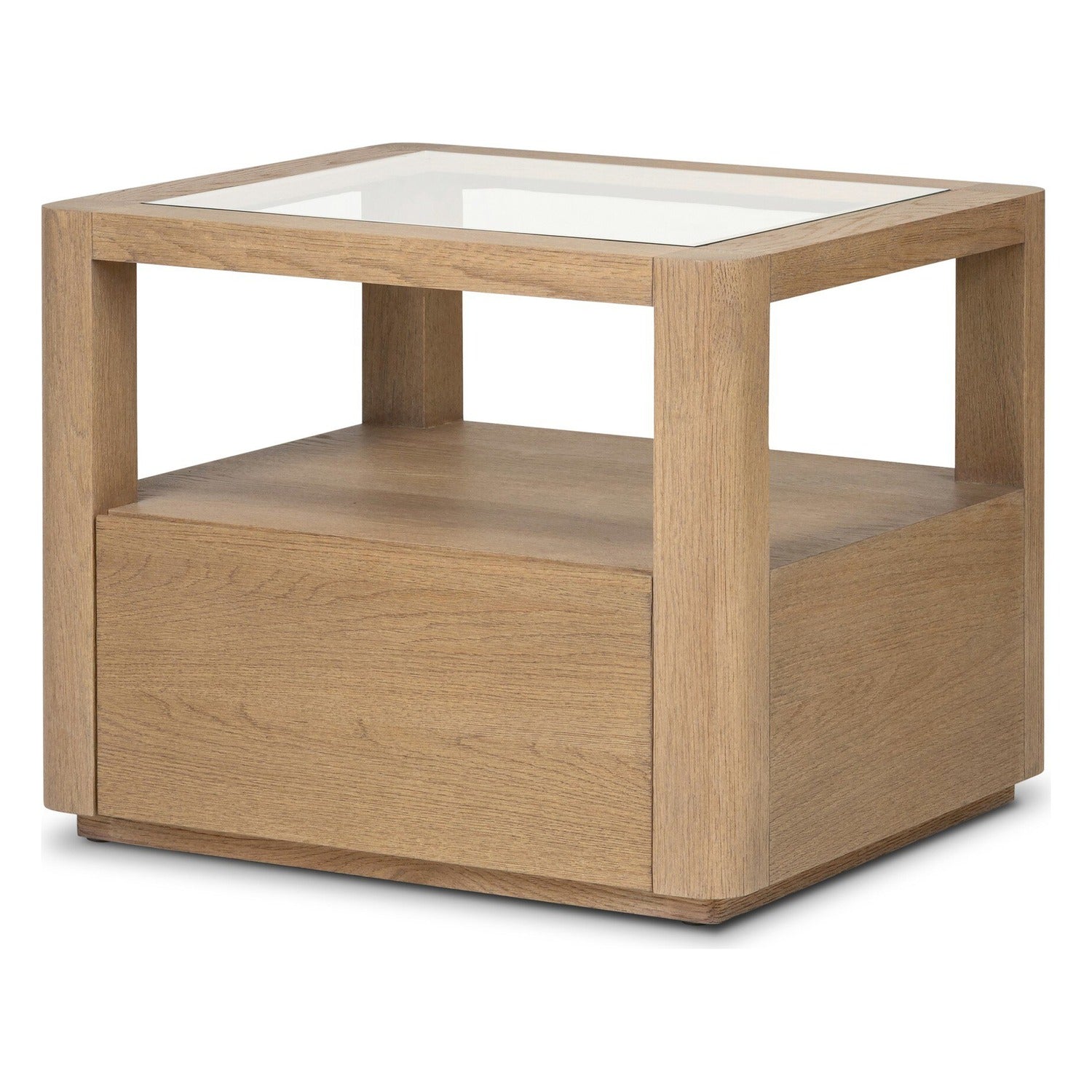 Four Hands Shiloh Tempered Glass End Table