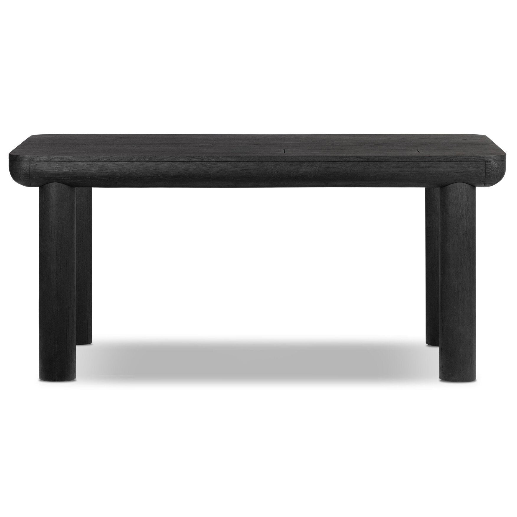 Four Hands Taylor Worn Black Oak Standing Desk back view