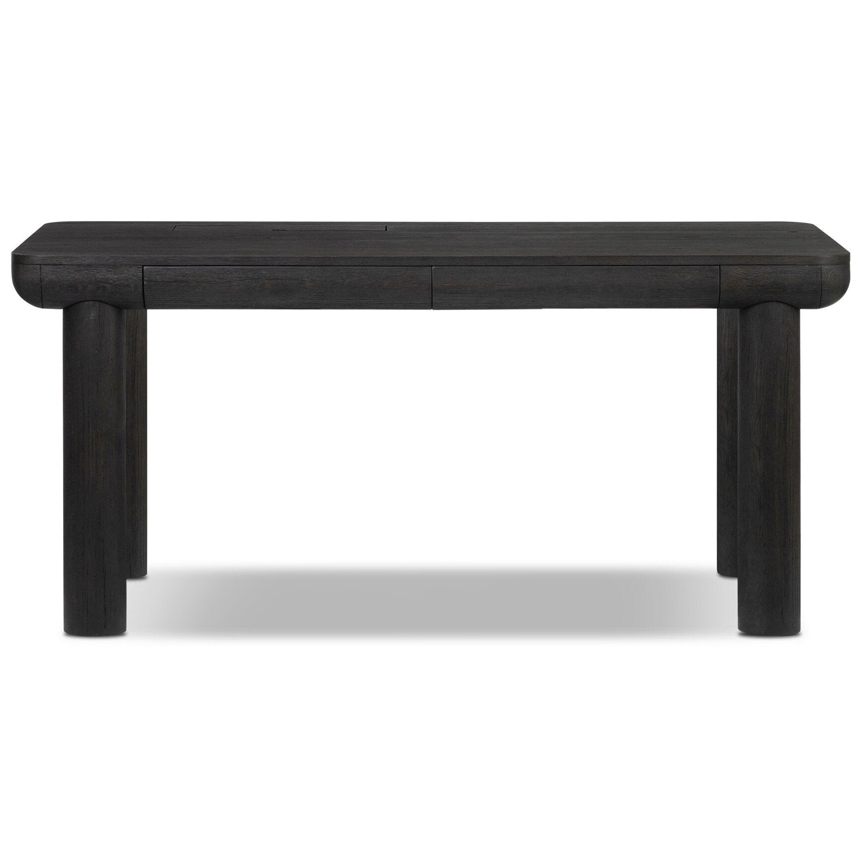 Four Hands Taylor Worn Black Oak Standing Desk front view