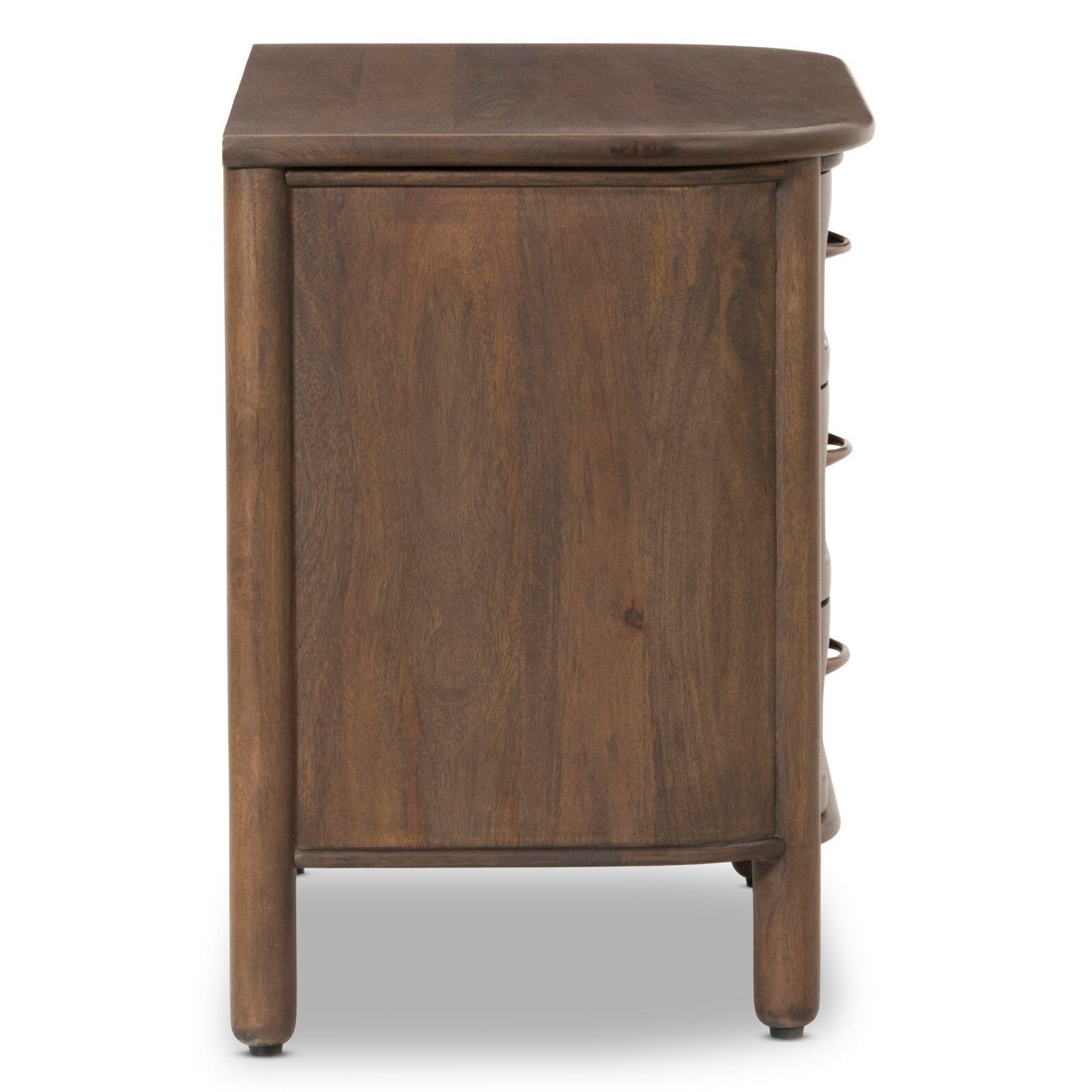 Four Hands Divion Warm Brown Mango Nightstand side profile