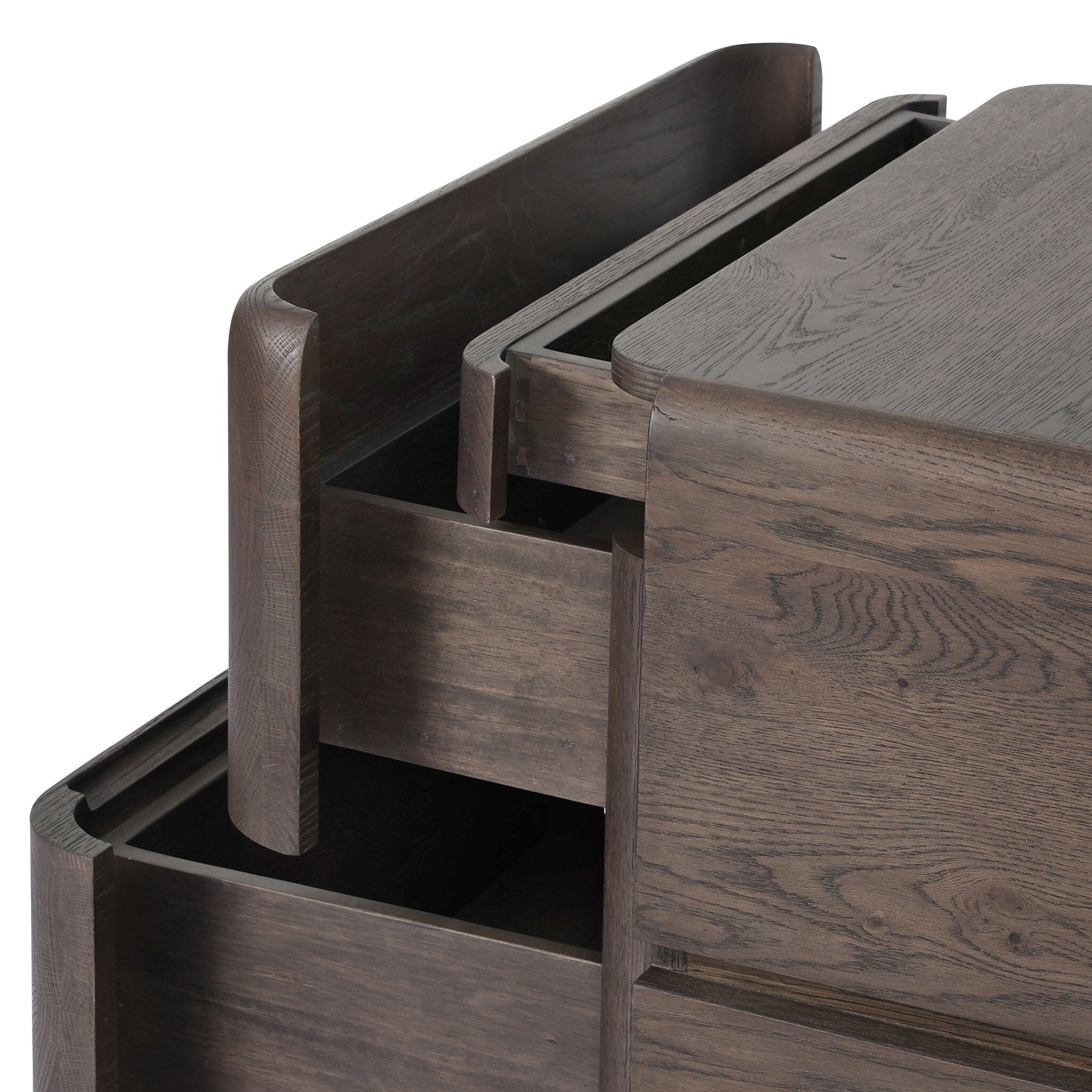 Four Hands Trona Tobacco Oak Nightstand — material close-up