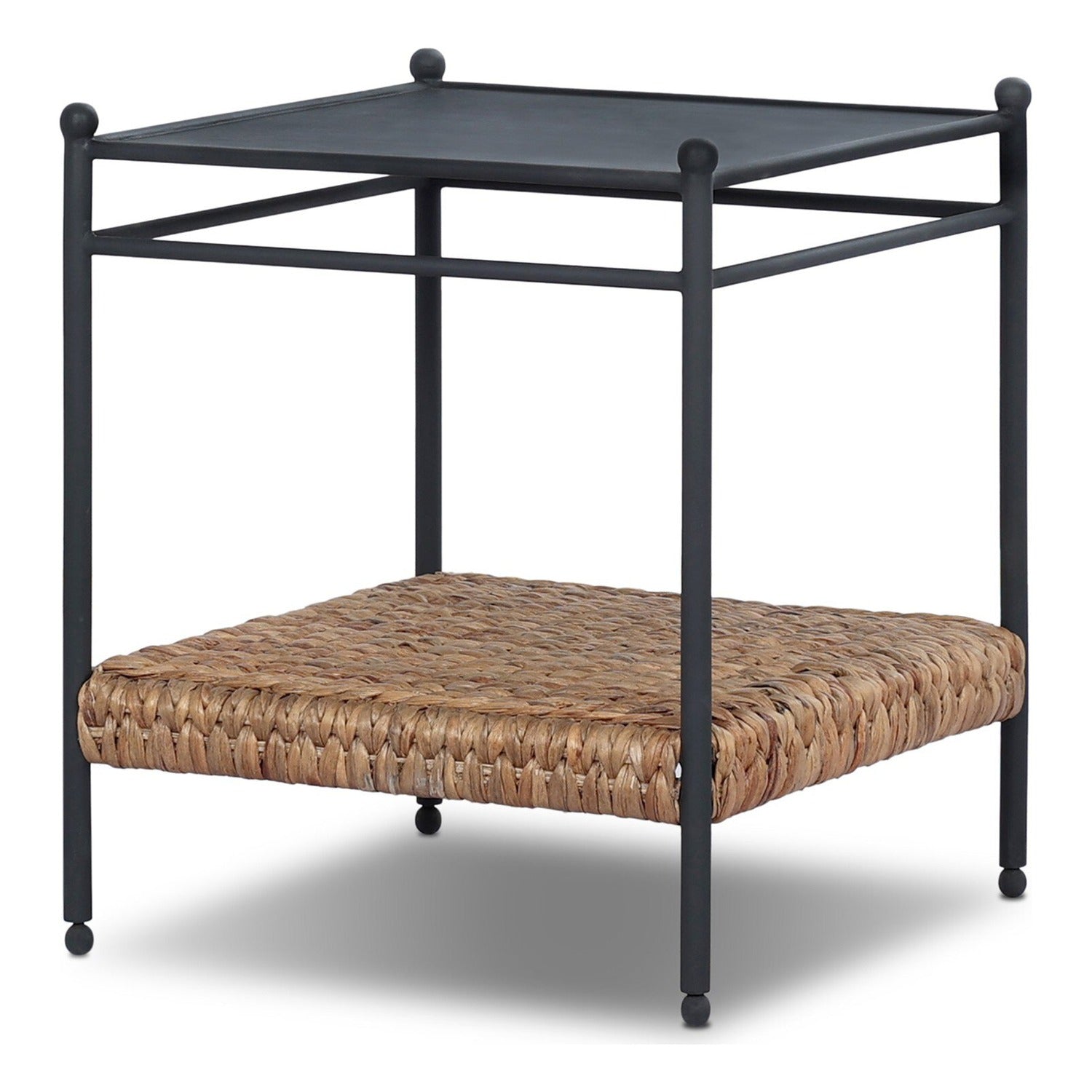 Four Hands Evanne Charcoal Iron End Table Set of 2