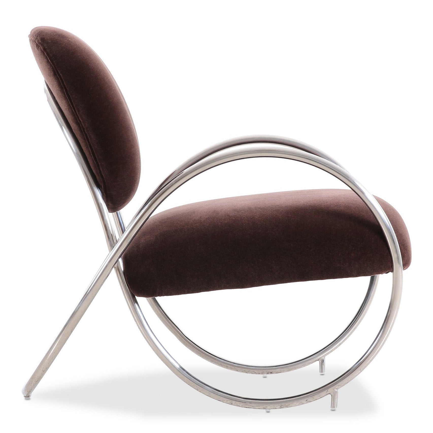 Four Hands Borro Monte Chocolate Chair side profile