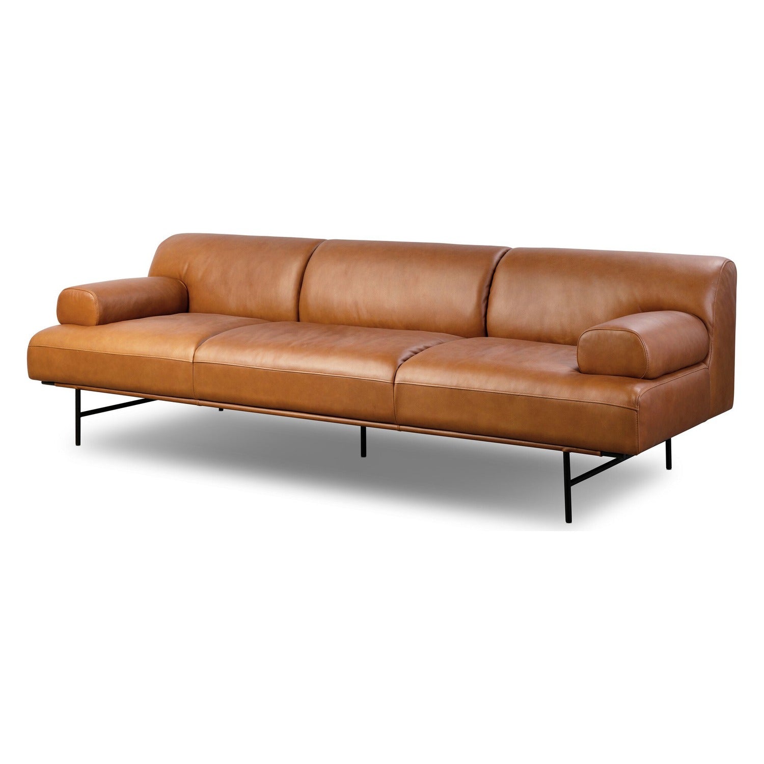Four Hands Blaine Lorento Cognac 96in Sofa
