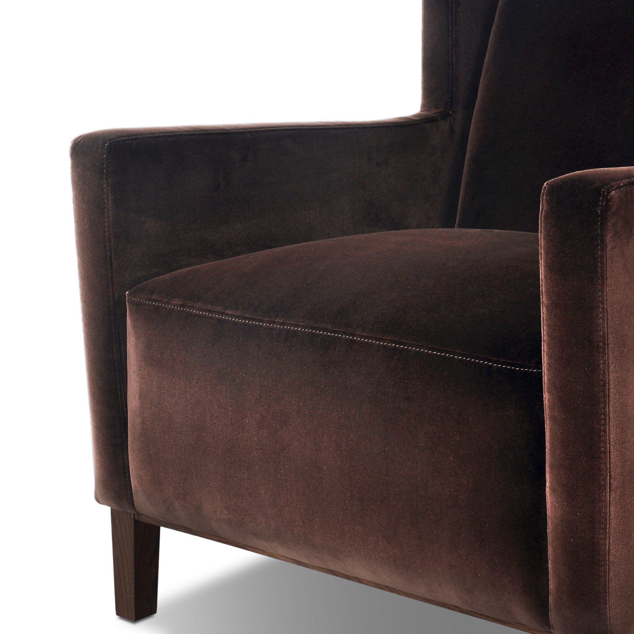 Four Hands Savita Surrey Cocoa Wing Chair — 23.2% Polyester