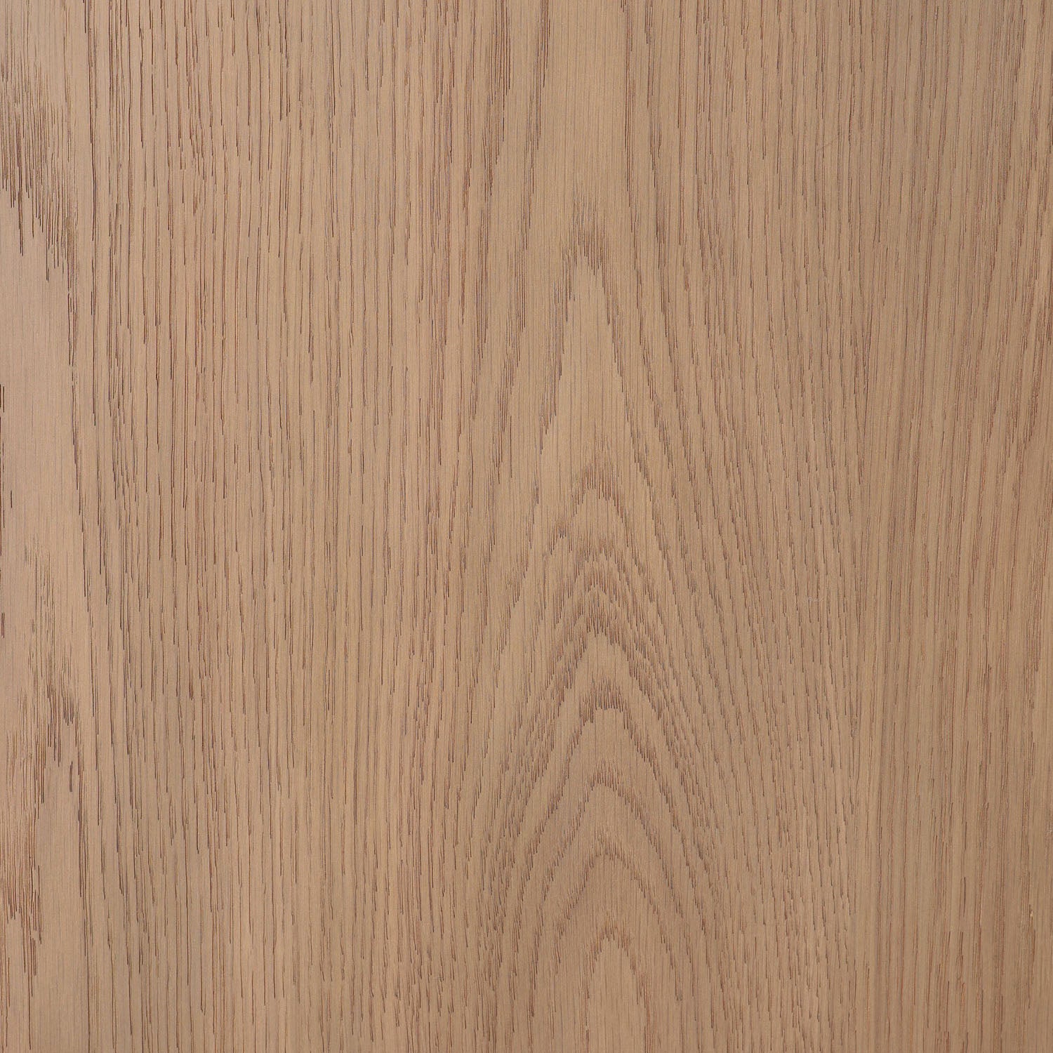 Four Hands Kiran Media Console in sandy oak and beige painted linen, close-up detail of linen panel