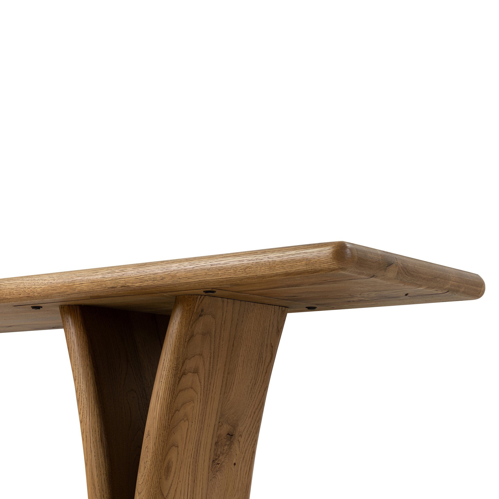 Four Hands Marcon Natural Reclaimed French Oak Console Table — finish and texture