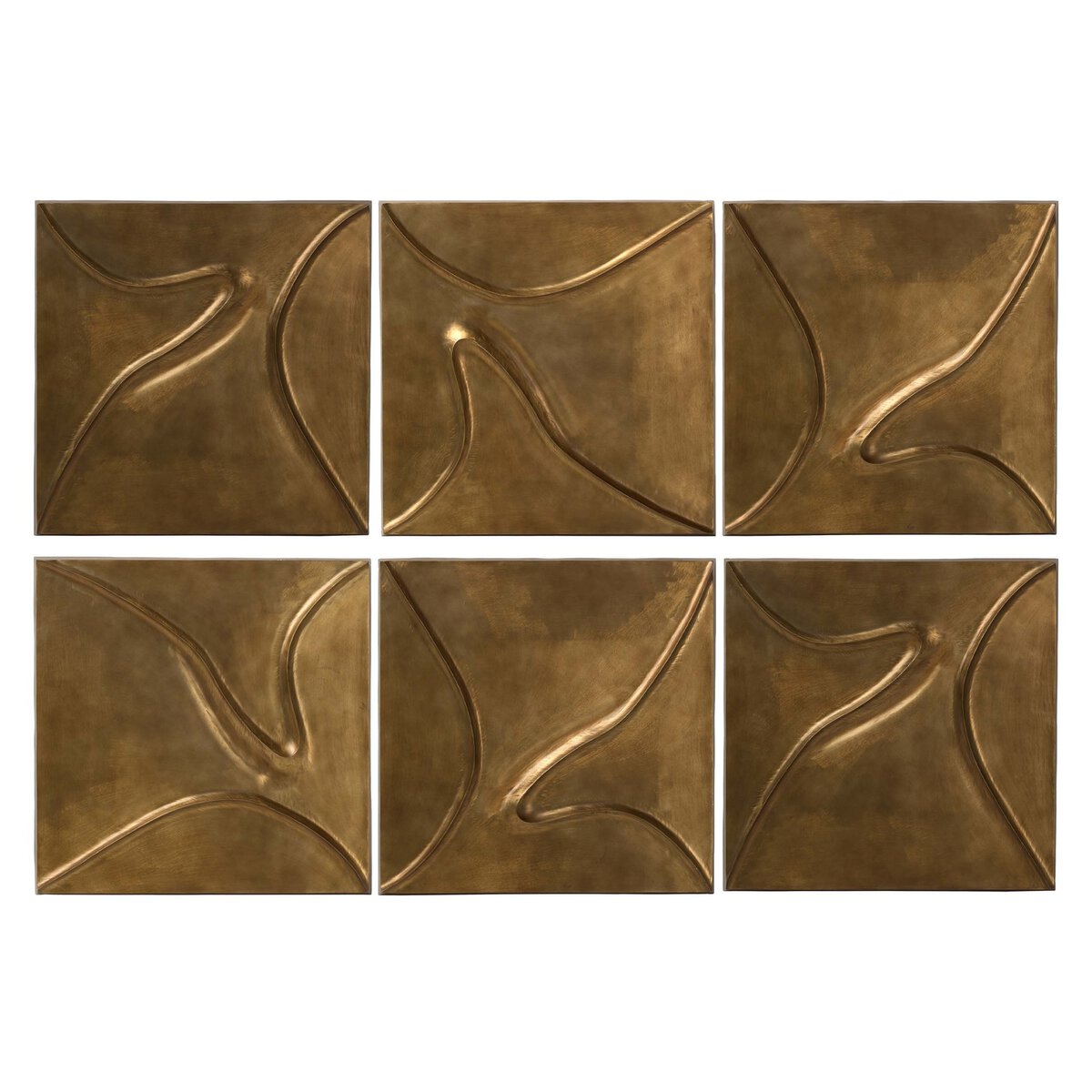 Four Hands Ozias Metal Wall Panel Set of 6
