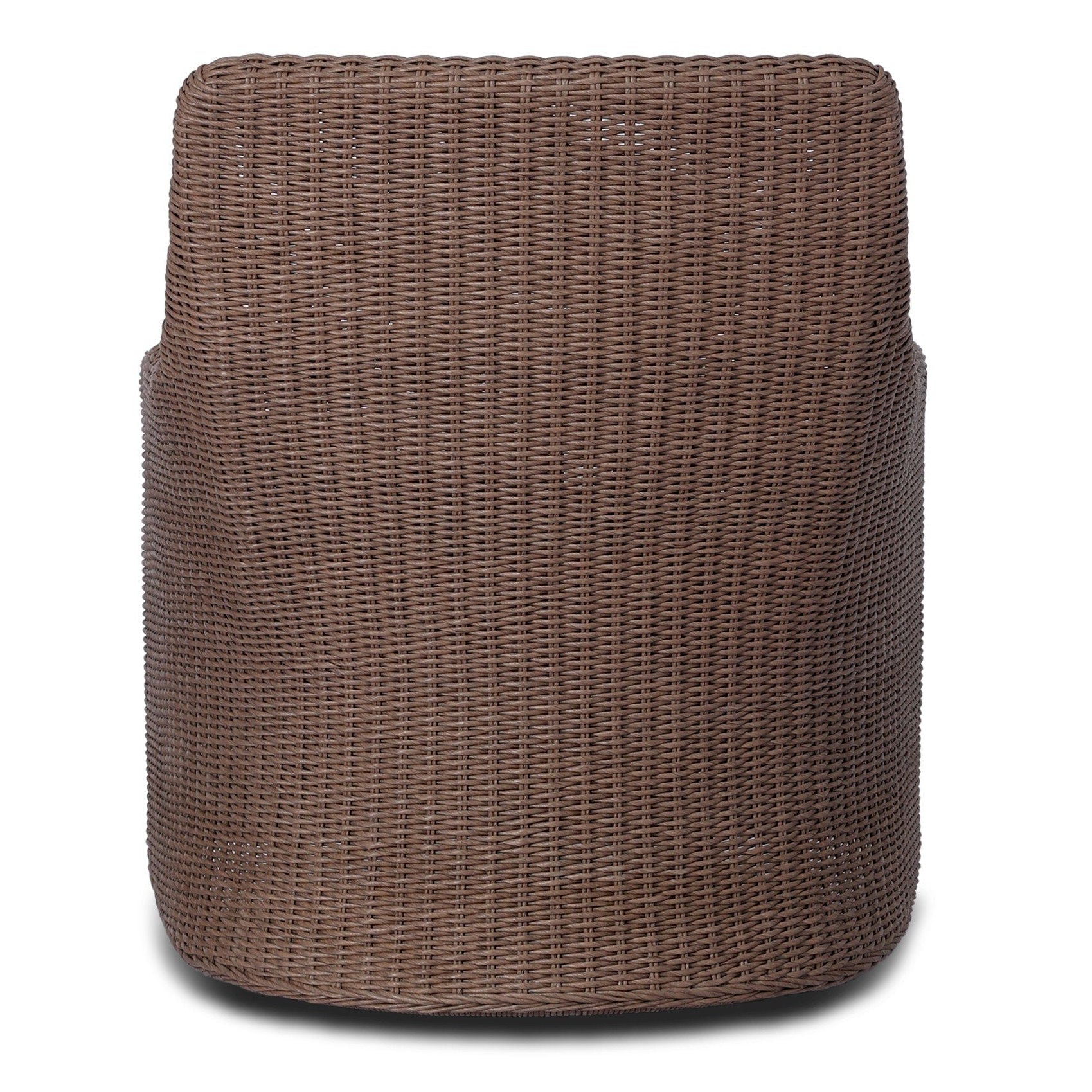 Four Hands Blaire Tanned Weave Outdoor Swivel Chair back view