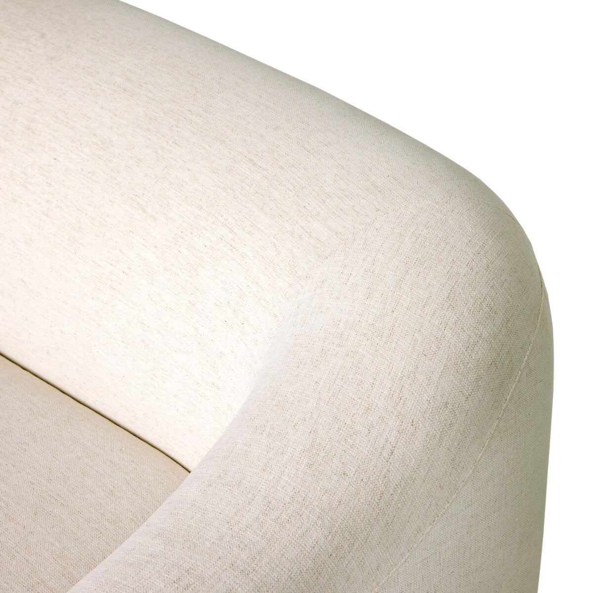 Four Hands Nellie 3 Piece Sectional in Crypton Nomad Snow, close-up detail of pocket seam cushion, view 4