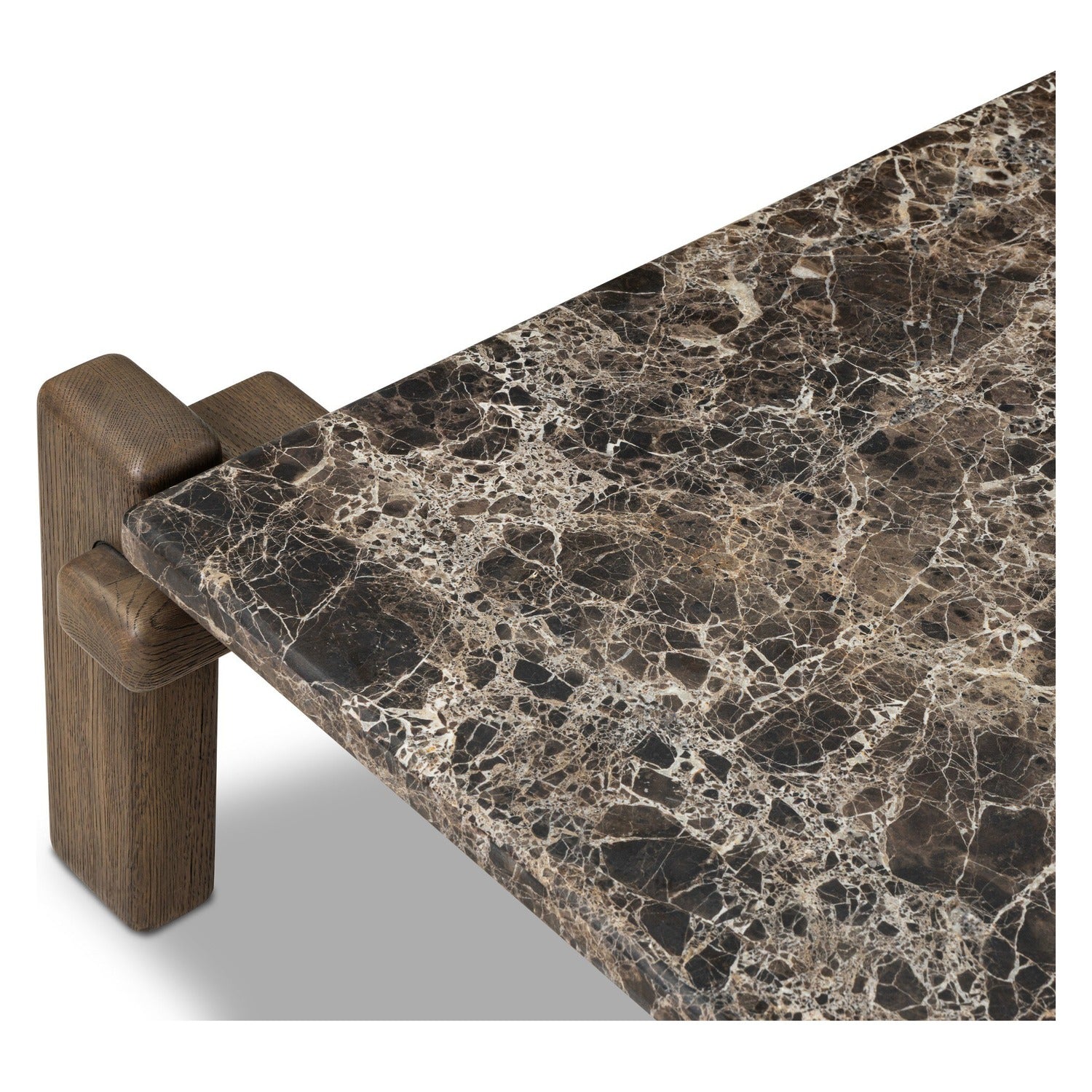 Four Hands Marcia Brown Emperador Marble Square Coffee Table