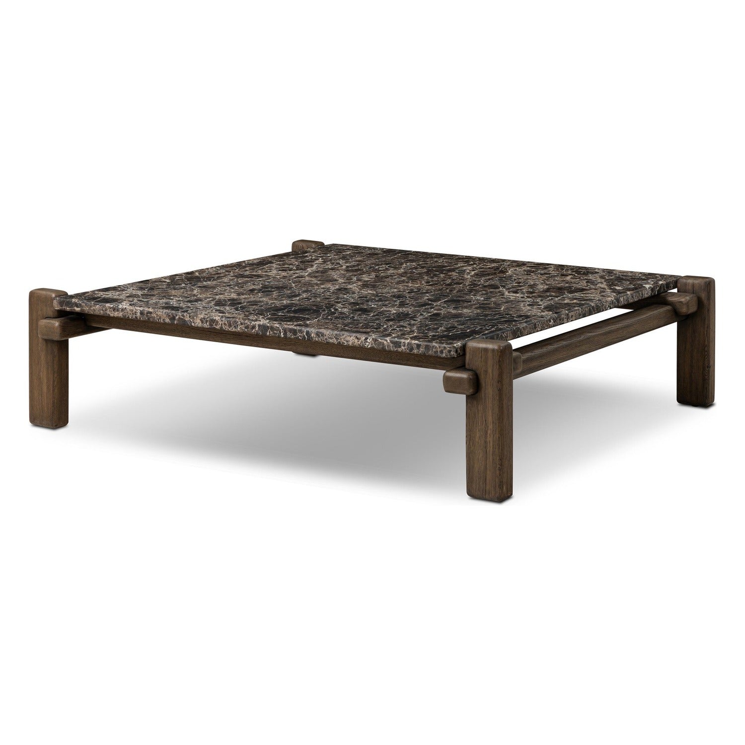 Four Hands Marcia Brown Emperador Marble Square Coffee Table