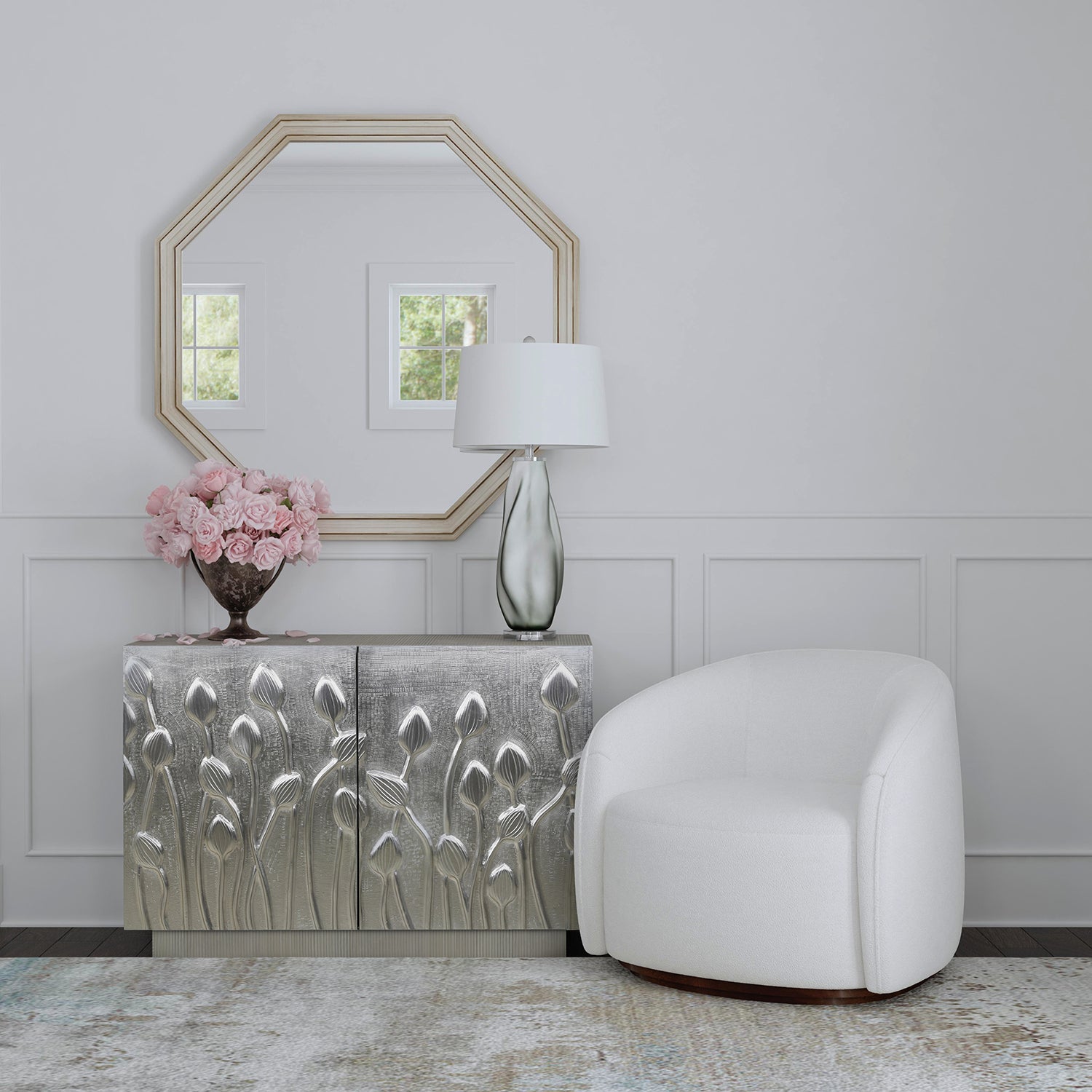 Bassett Mirror Petal Bar Cabinet