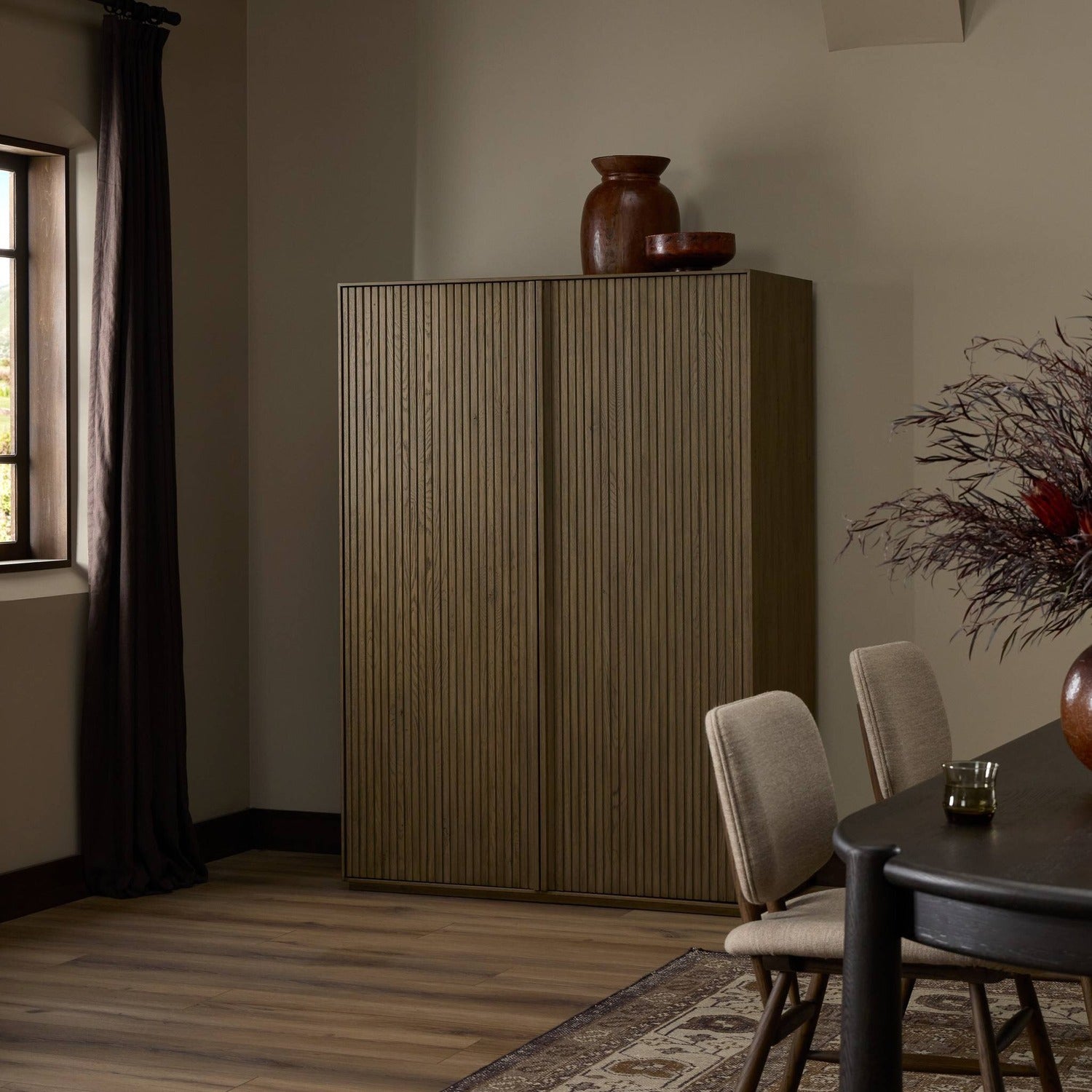 Four Hands Leo Rustic Gray Cabinet