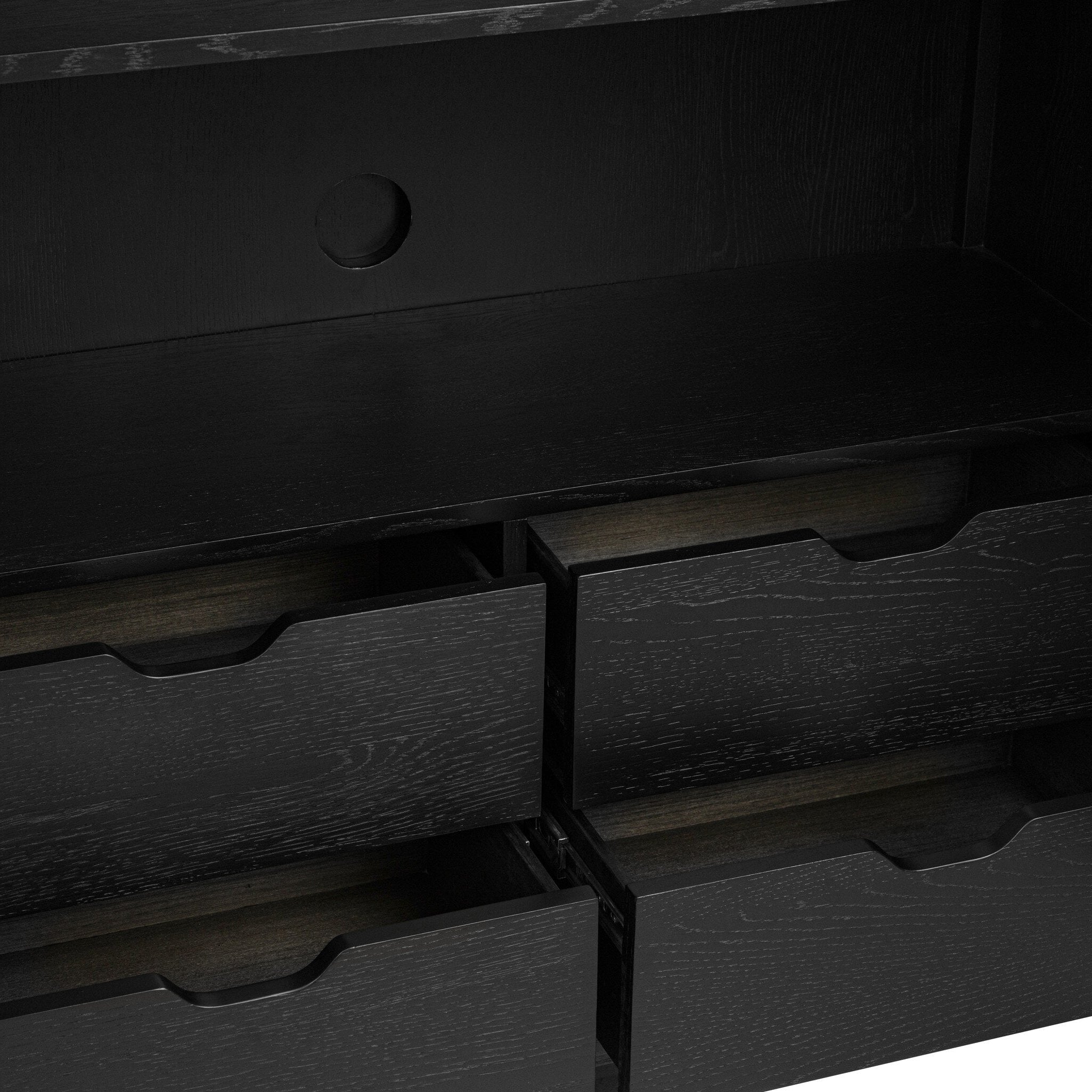 Four Hands Rosedale Ebony Oak Cabinet - detail view 5
