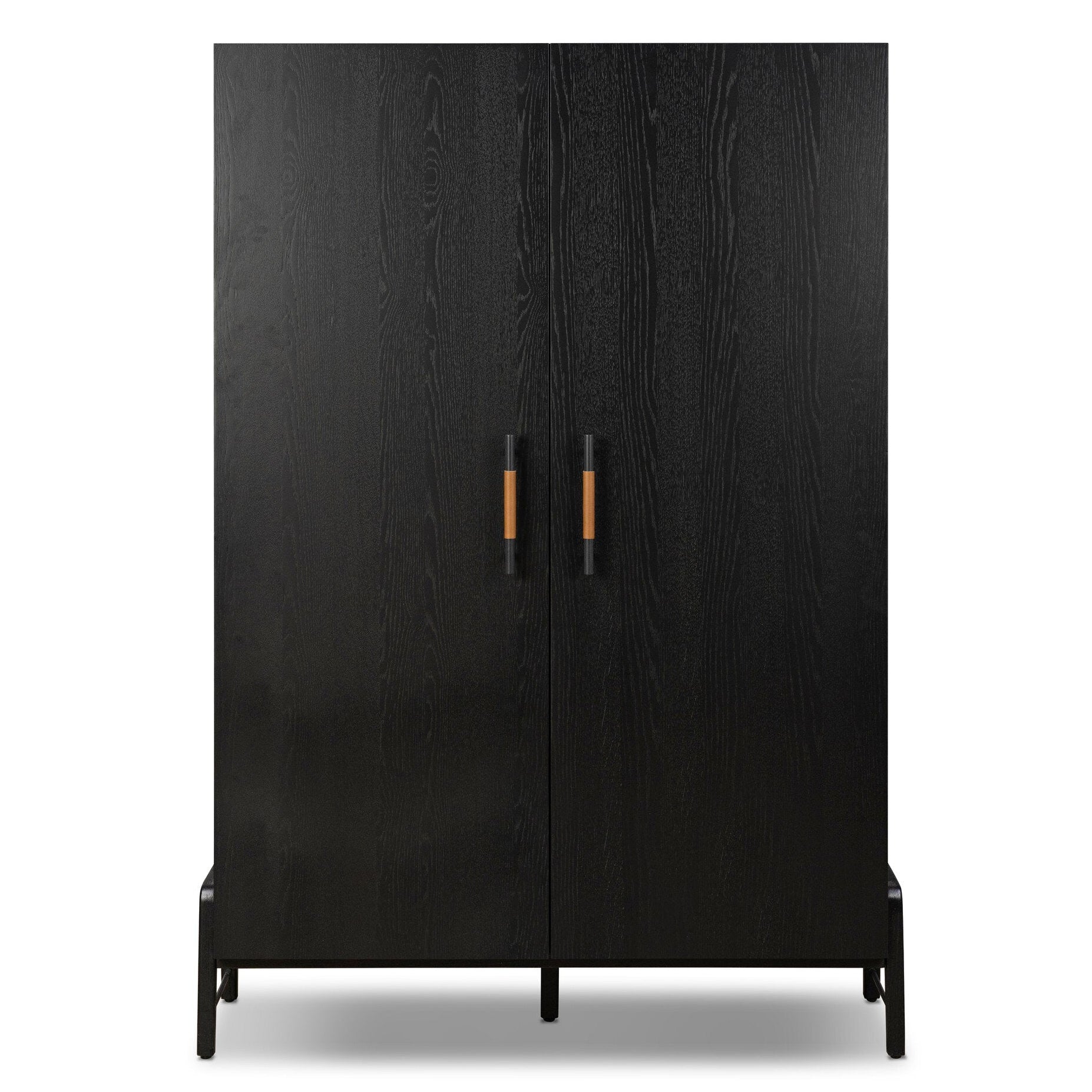 Four Hands Rosedale Ebony Oak Cabinet - front view