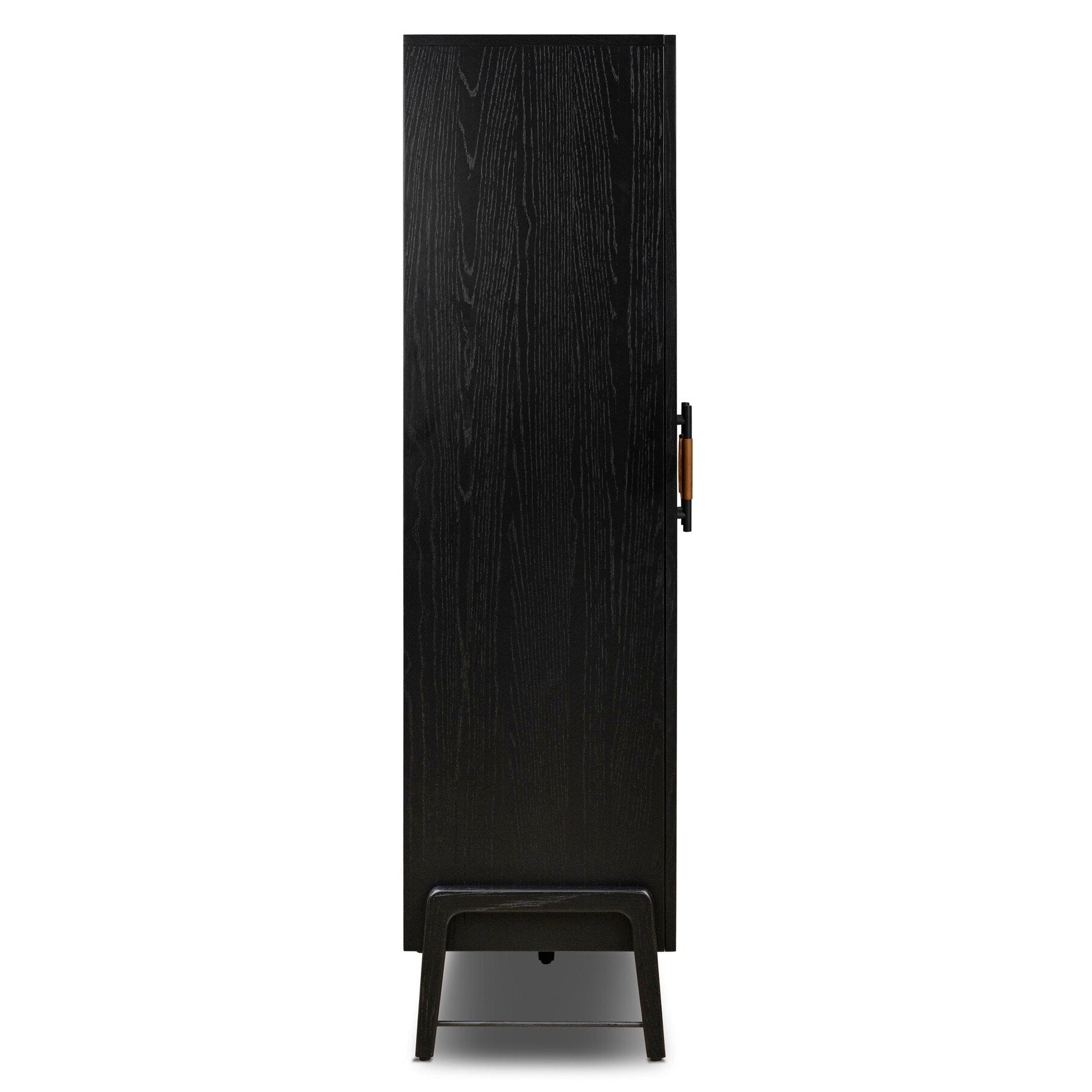 Four Hands Rosedale Ebony Oak Cabinet - side profile
