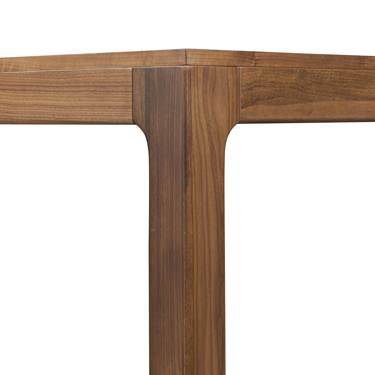 Four Hands Arturo 78in Dining Table in natural walnut, close-up detail of walnut grain, view 2