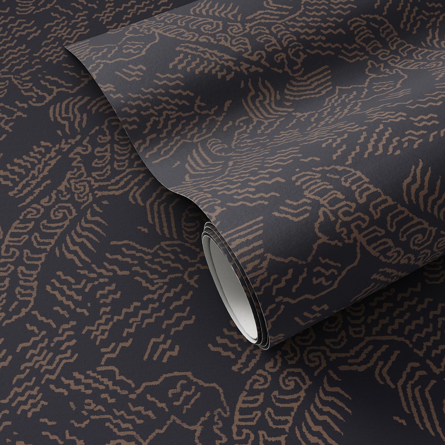 Four Hands Art Studio Balkan Black & Tan I Wallpaper