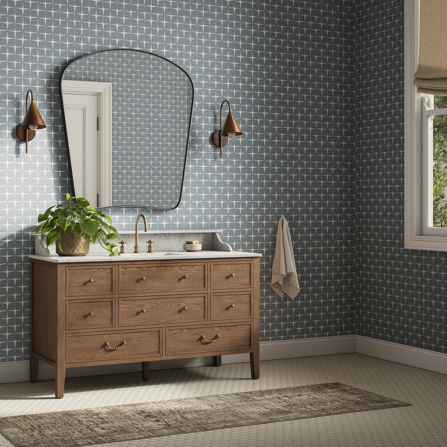 Getty Images x Four Hands Blocking Slate I Wallpaper