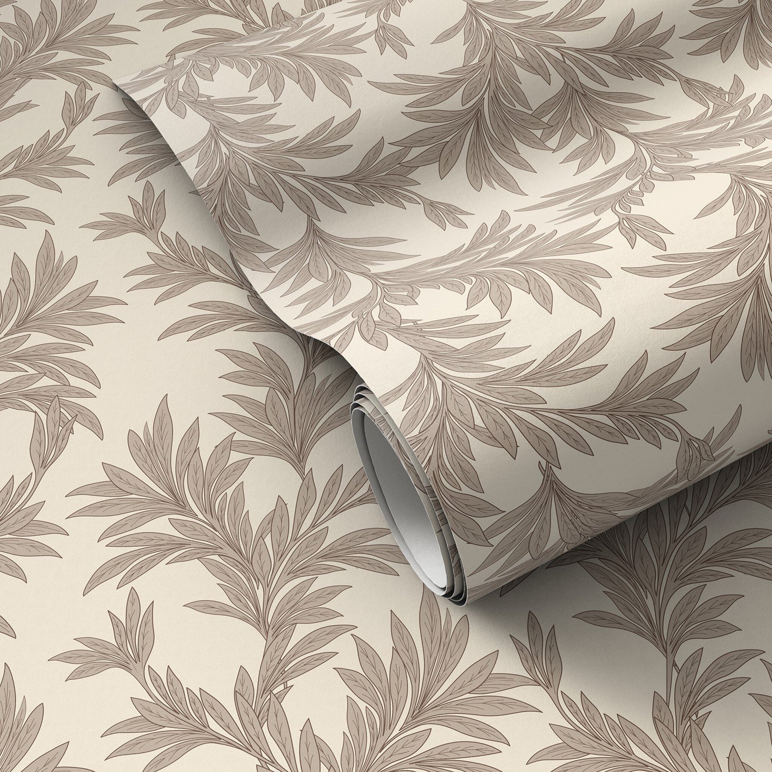 Getty Images x Four Hands Lush Leaves Taupe II Wallpaper