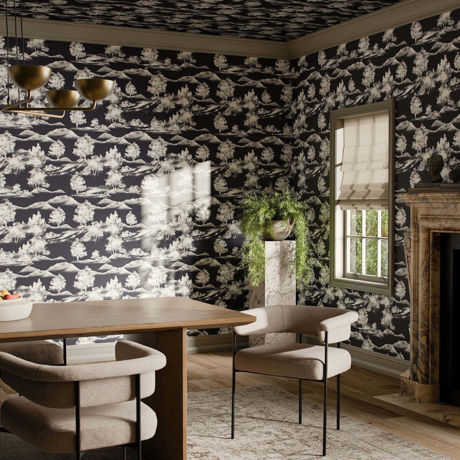 Getty Images x Four Hands Abundance Black I Wallpaper