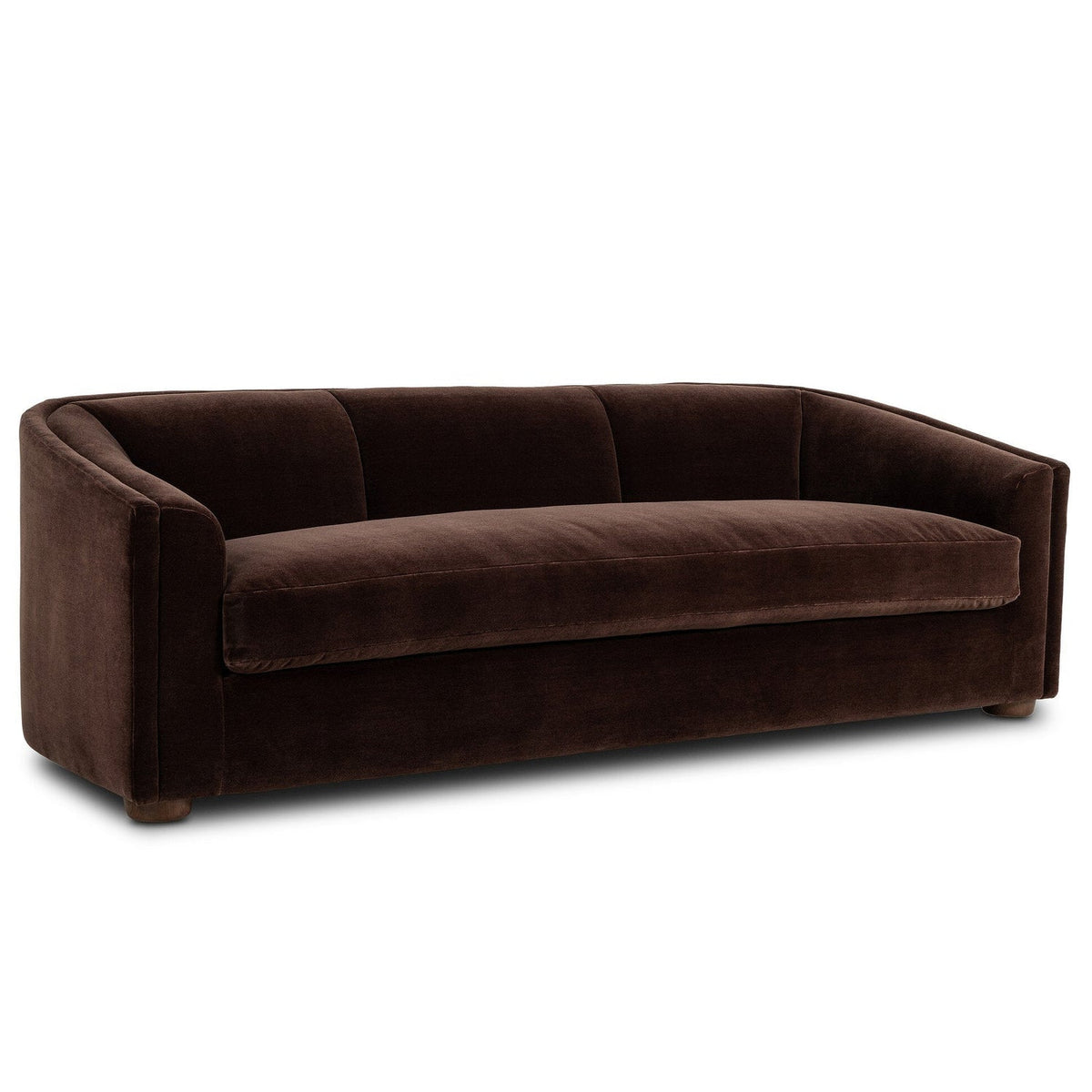 Four Hands Presley Monte Chocolate Sofa - styled view