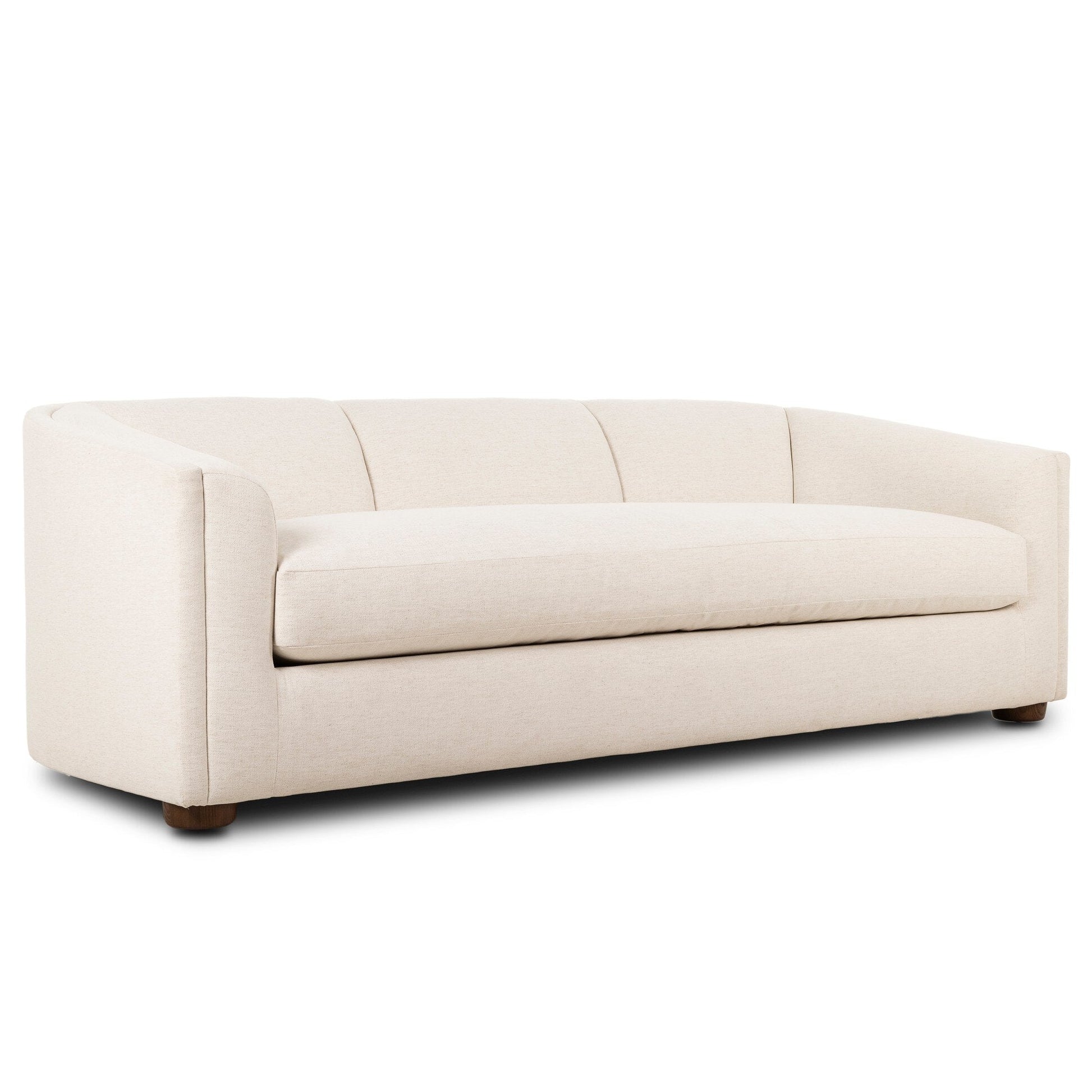 Four Hands Presley Crypton Nomad Snow Sofa - styled view
