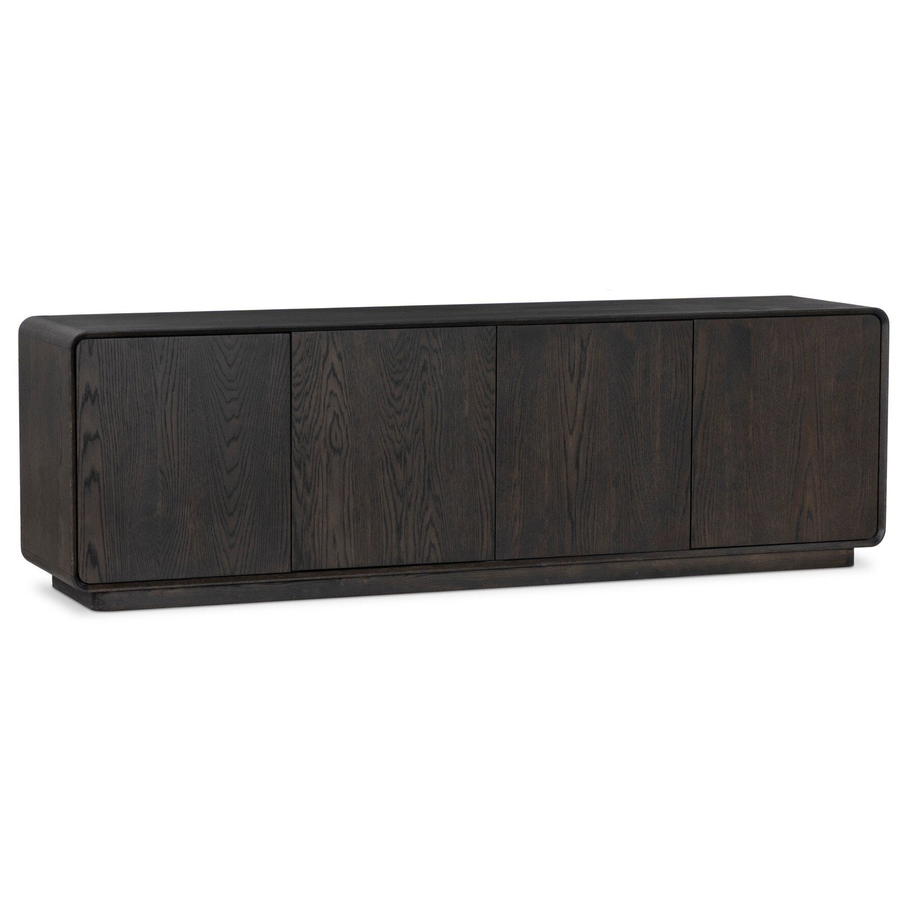 Four Hands Owens Espresso Oak Media Console - styled view