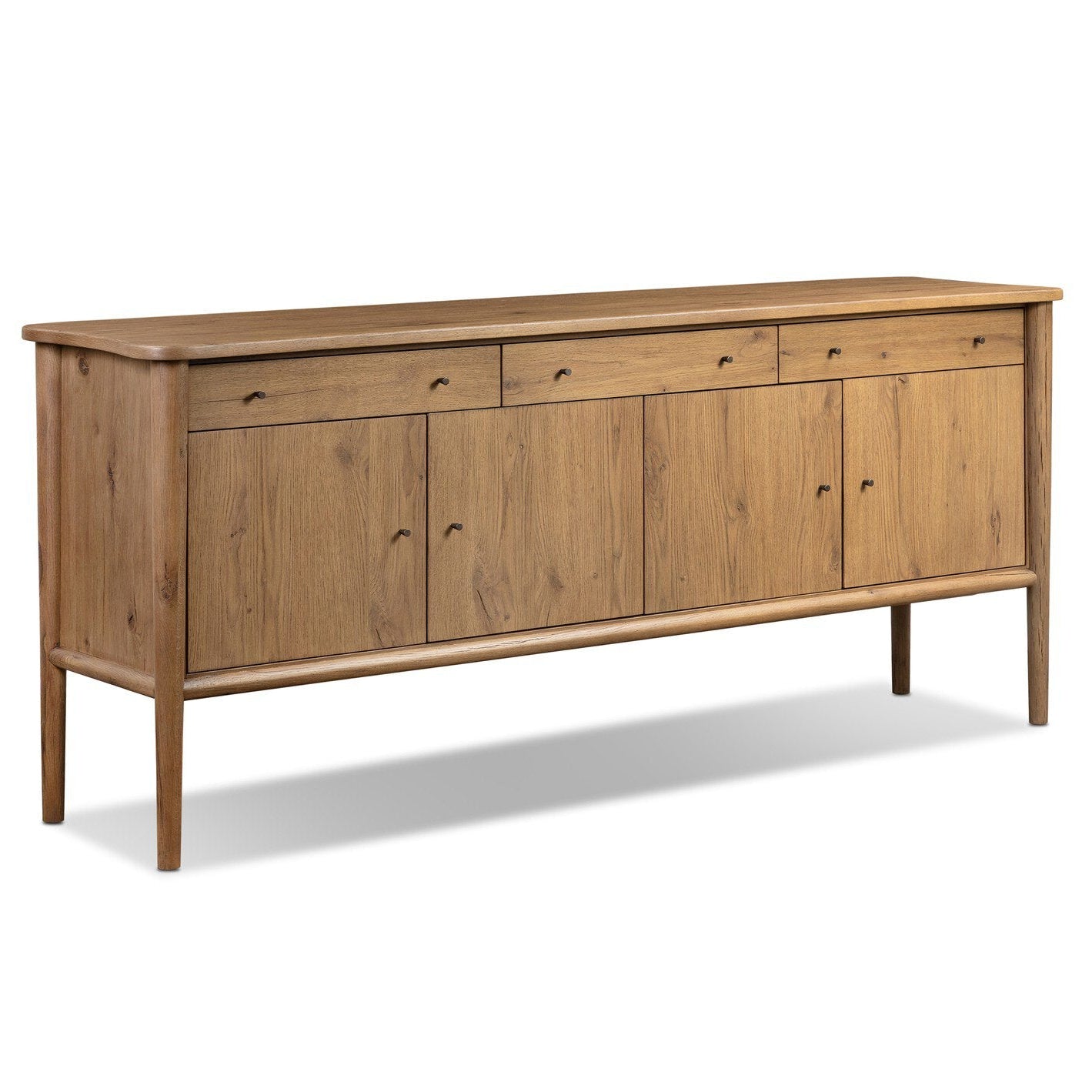 Four Hands Weslin Drifted Oak Sideboard - styled view
