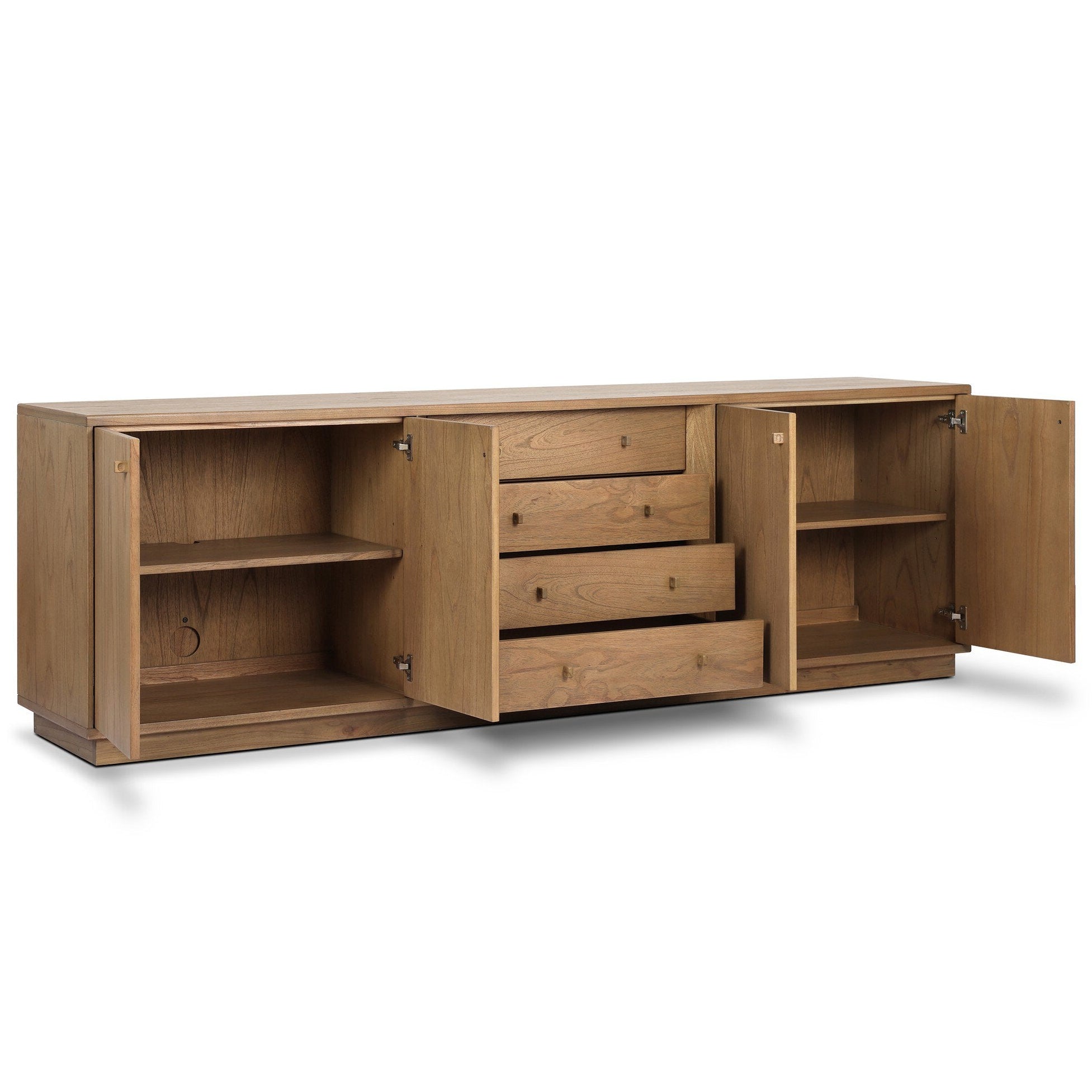 Four Hands Daxon Sandy Mindi Sideboard - shown open 2