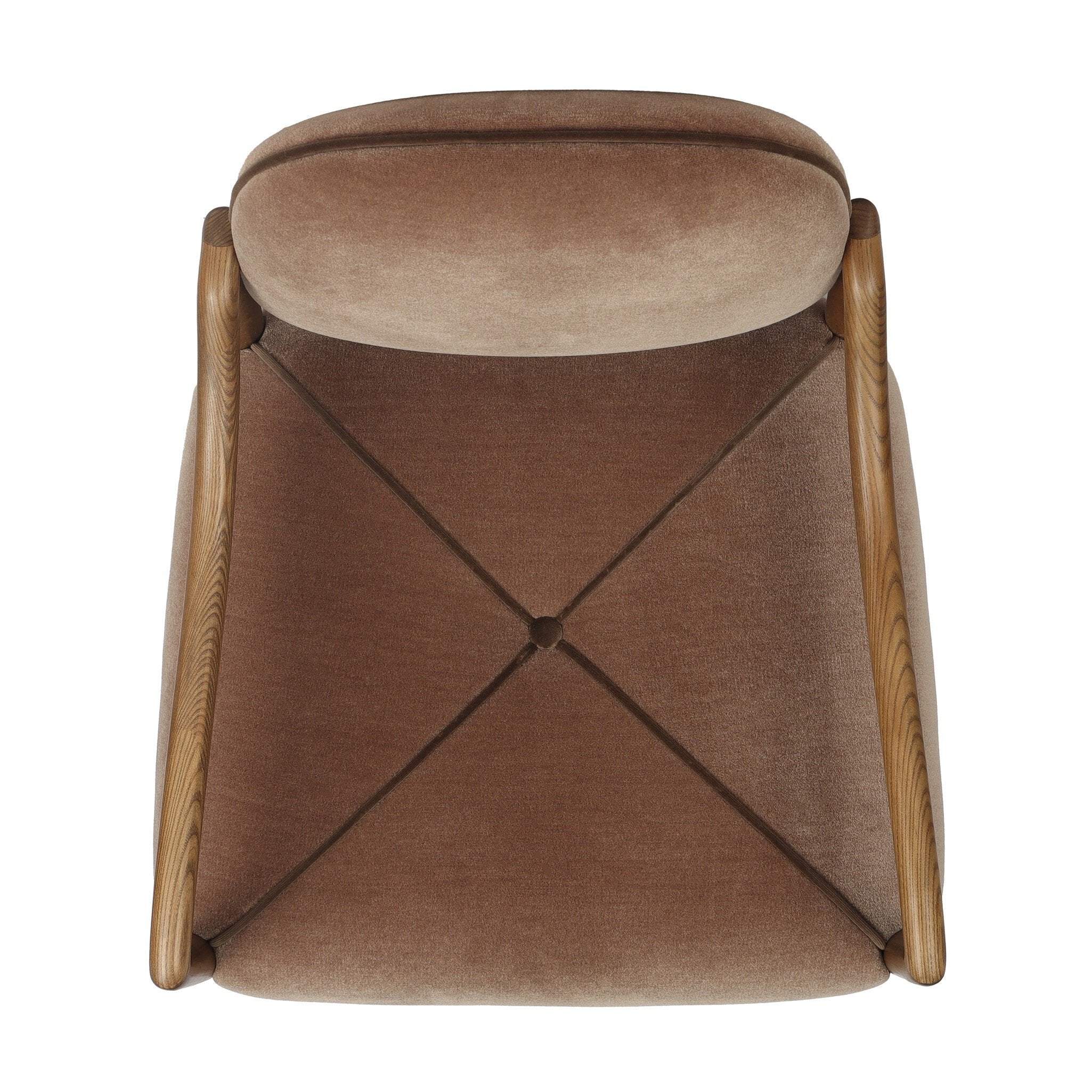 Four Hands Auden Monte Mushroom Dining Arm Chair top view