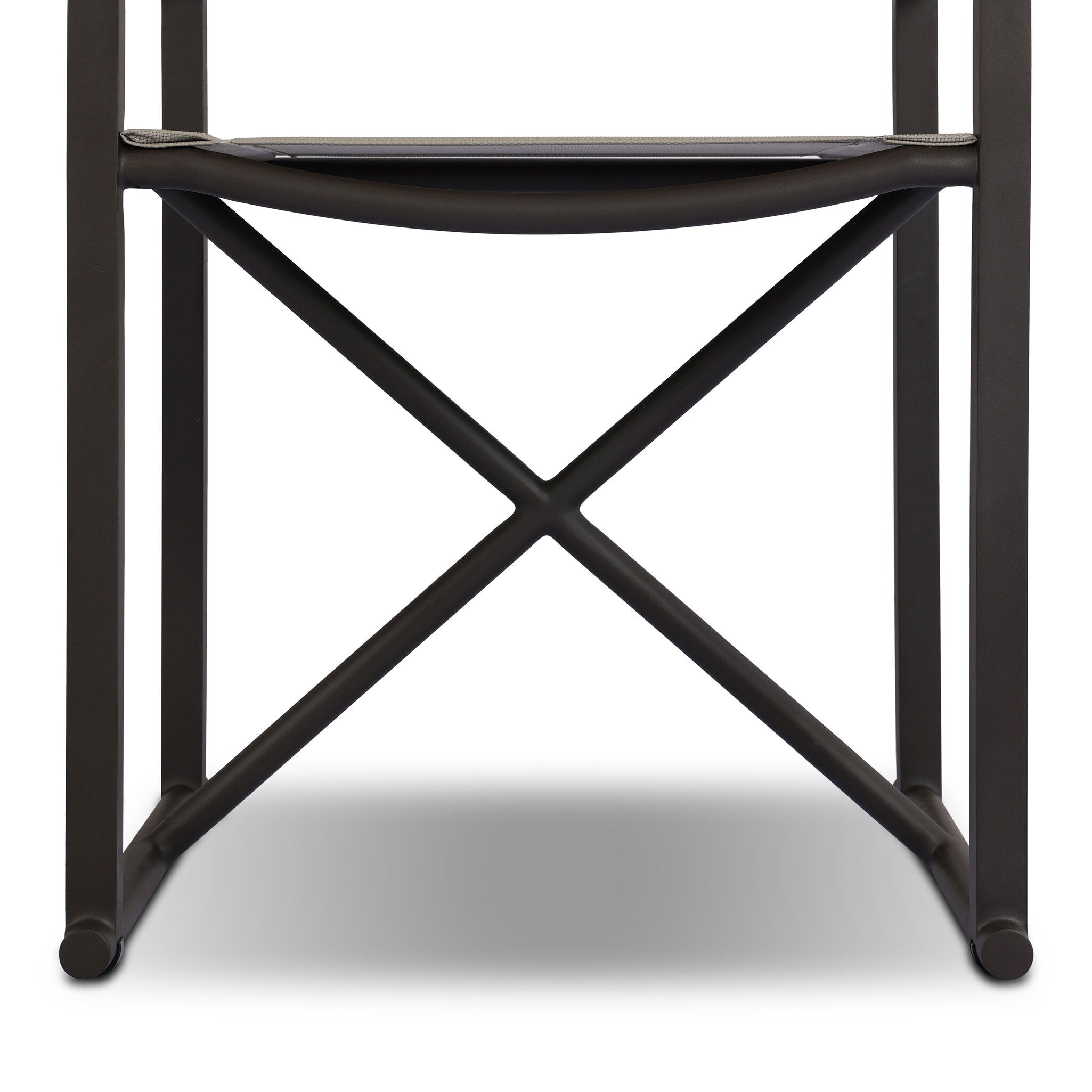 Four Hands Brisco Taupe Mesh Outdoor Dining Chair close-up detail 5