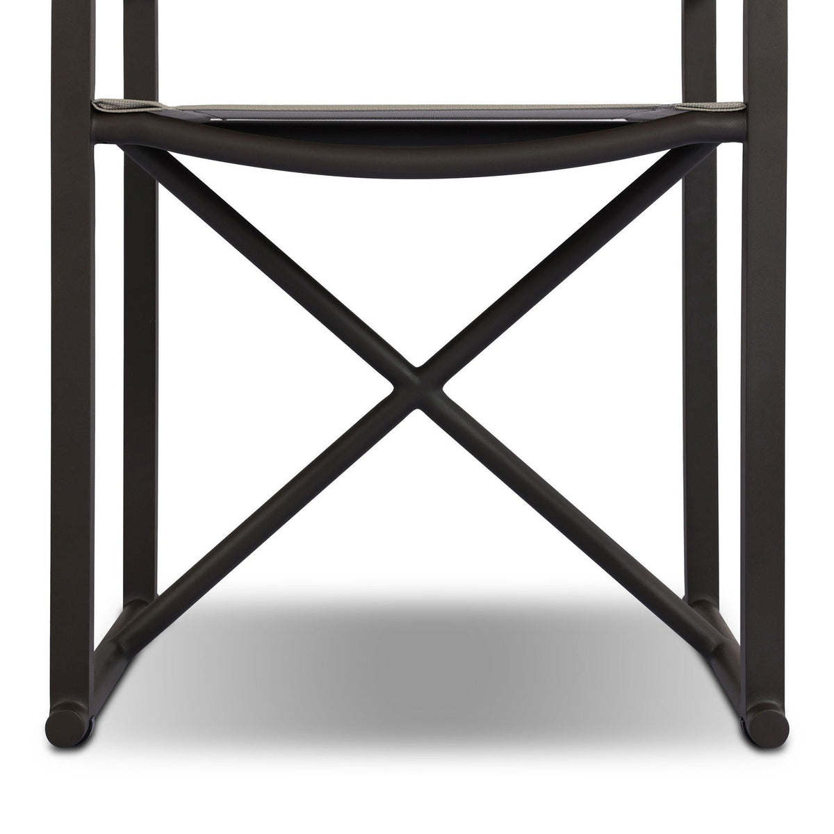 Four Hands Brisco Taupe Mesh Outdoor Dining Chair close-up detail 5