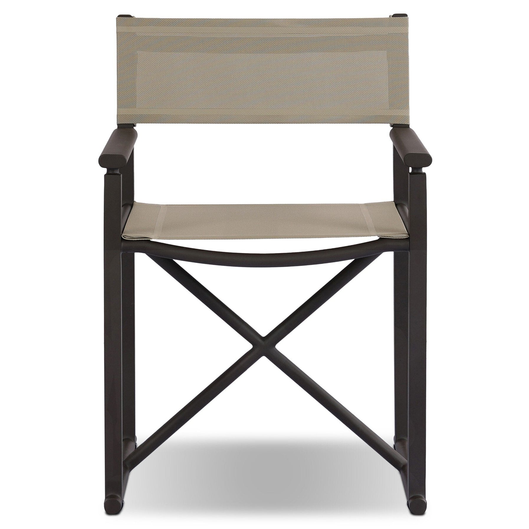 Four Hands Brisco Taupe Mesh Outdoor Dining Chair front view