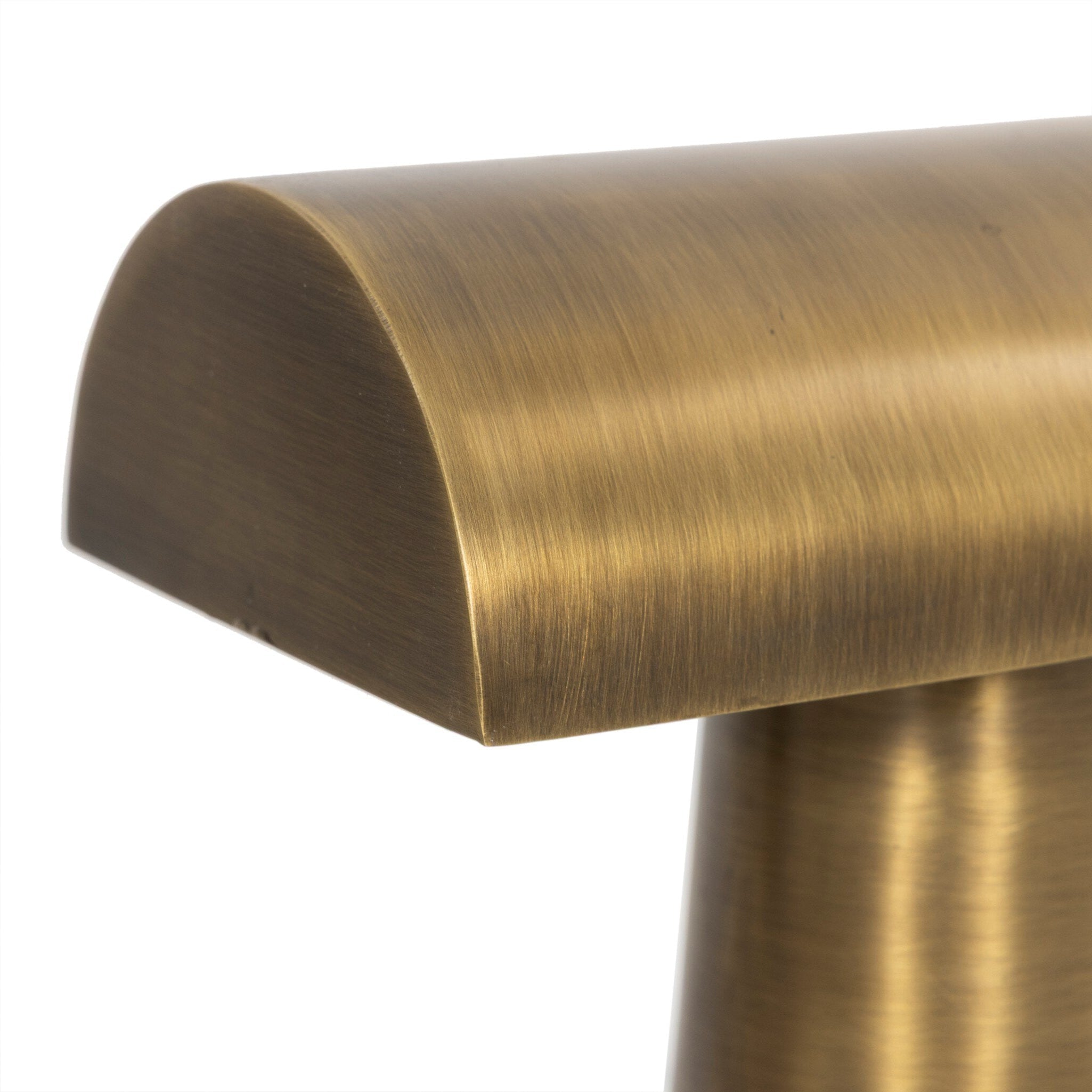Four Hands Lumo Aged Antique Brass Iron Cordless Table Lamp close-up detail 2