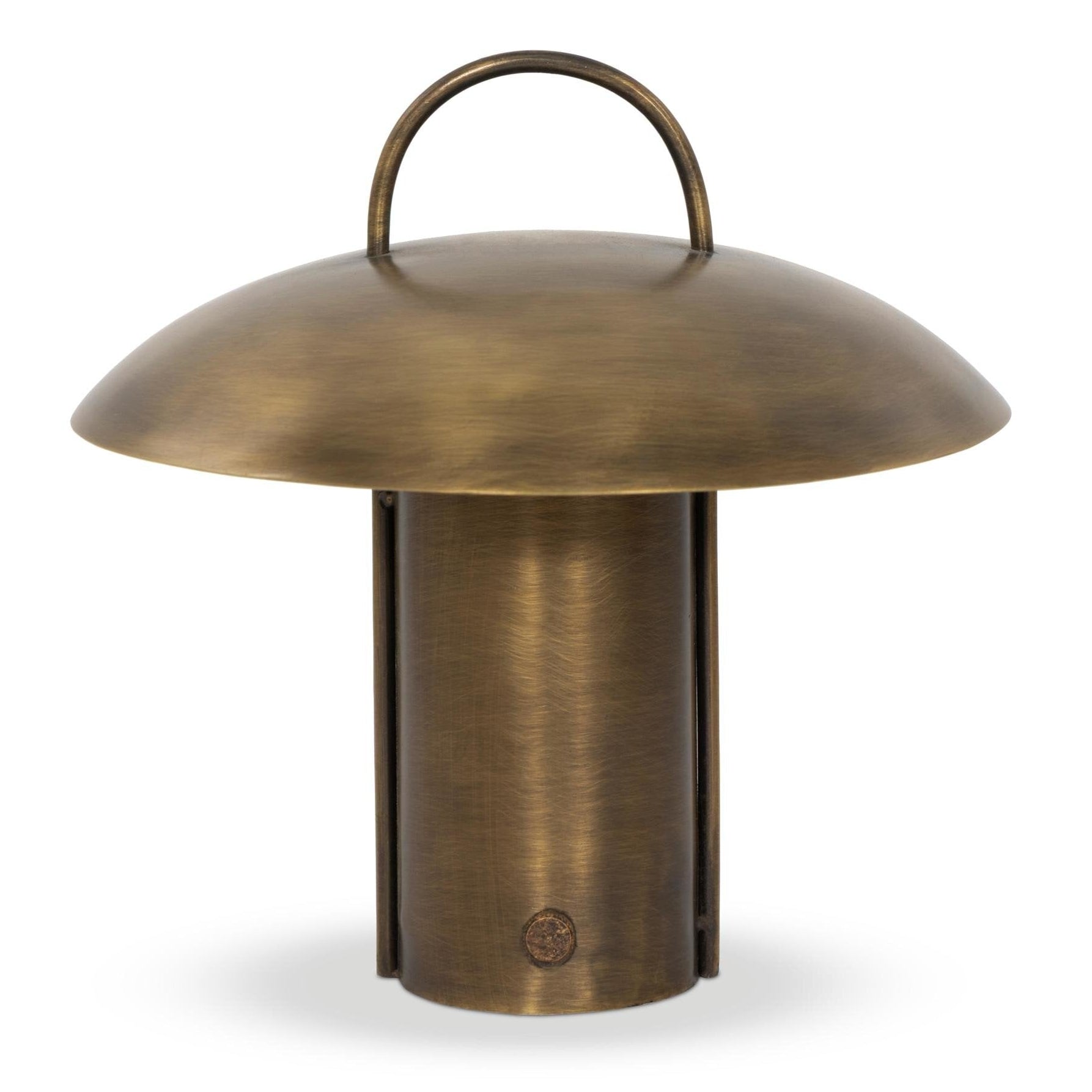 Four Hands Kivo Aged Antique Brass Iron Cordless Table Lamp styled view