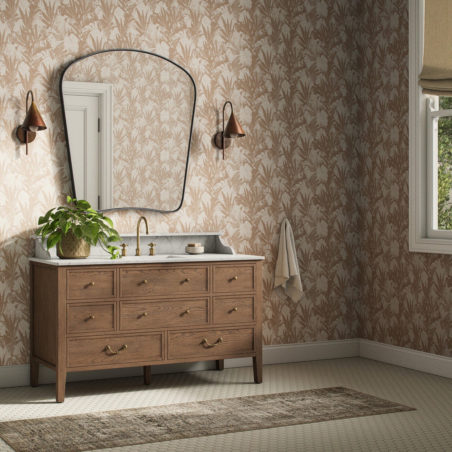 Getty Images x Four Hands Tropic Paradise Tan II Wallpaper