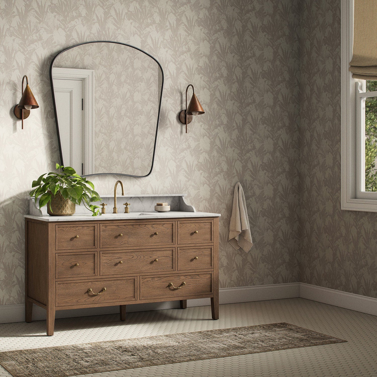 Getty Images x Four Hands Tropic Paradise Gray II Wallpaper