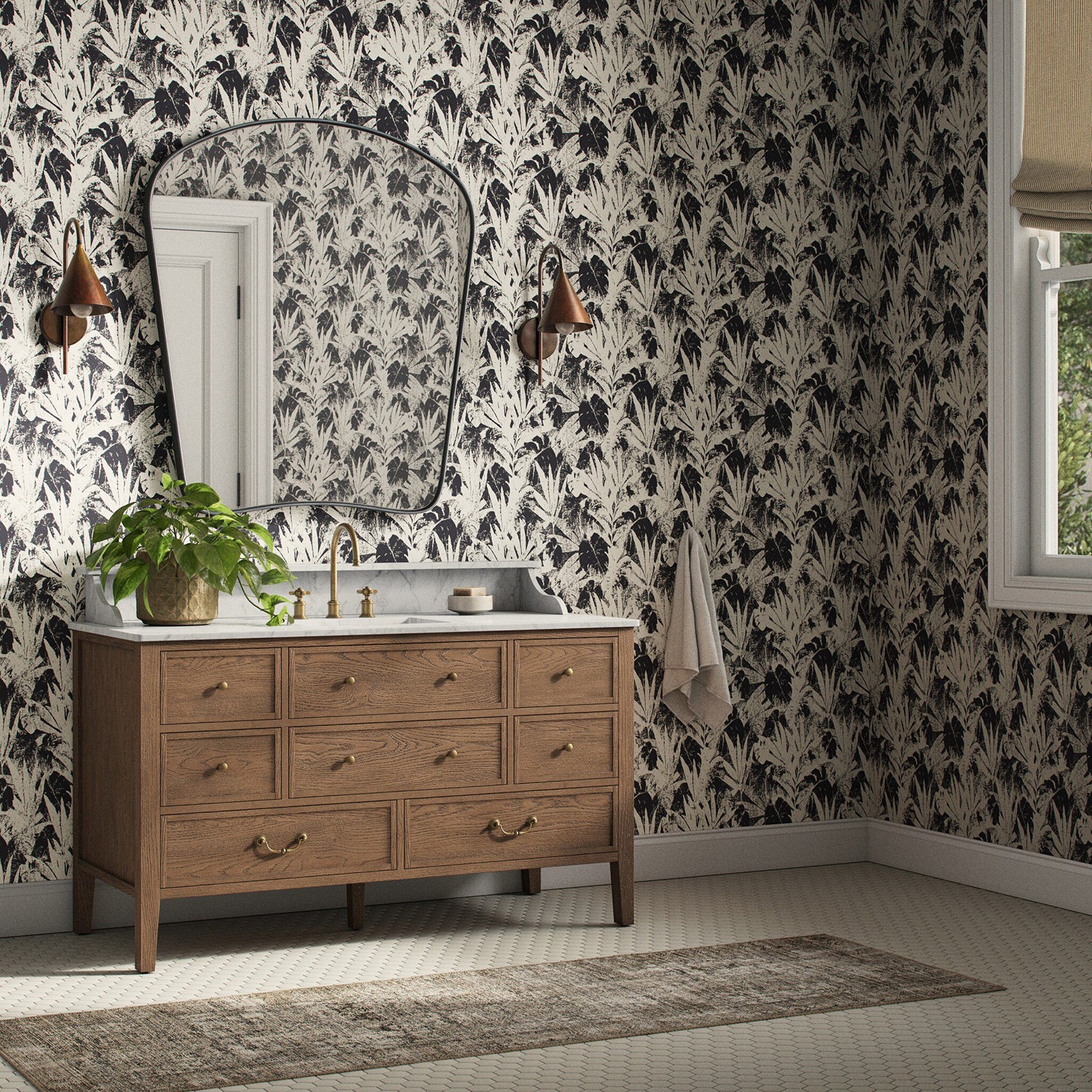 Getty Images x Four Hands Tropic Paradise Black I Wallpaper